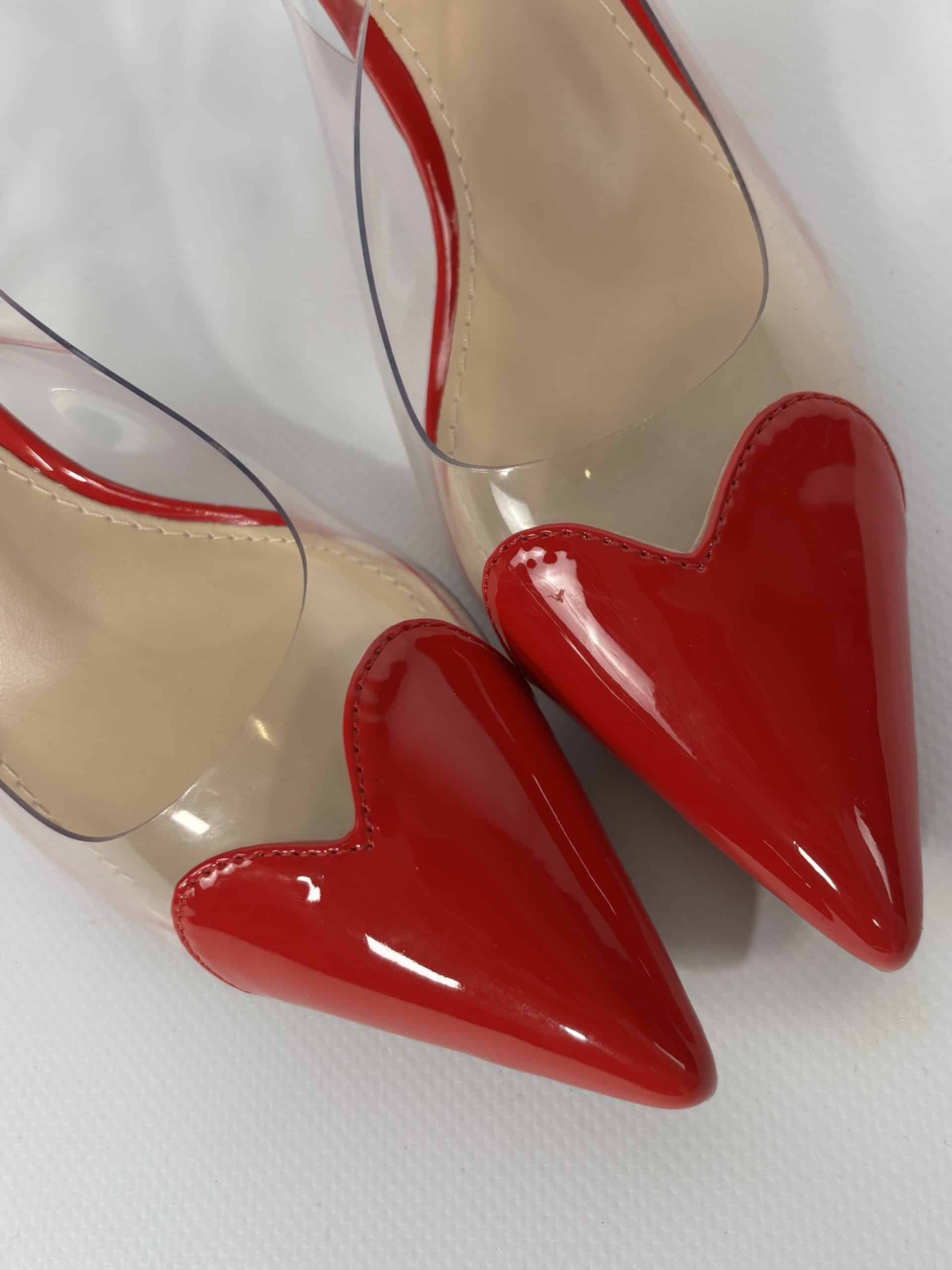 Slingback Pvc Cuore - Rosso