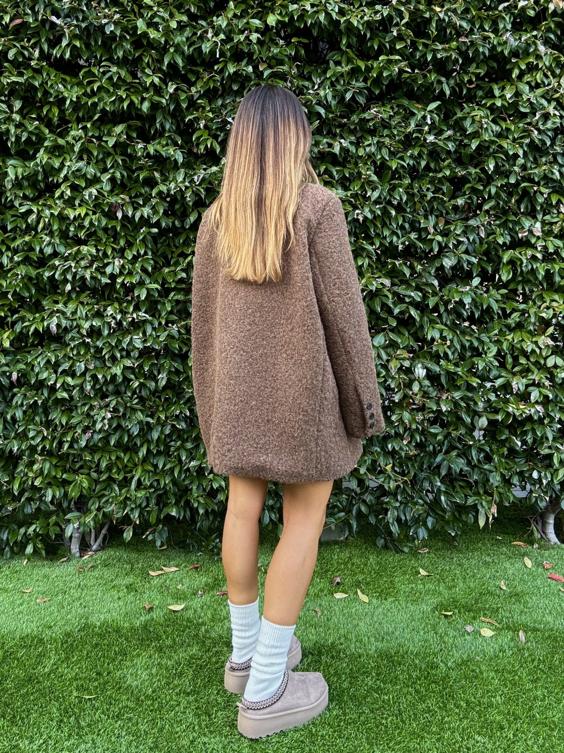 Blazer Teddy Over - Marrone