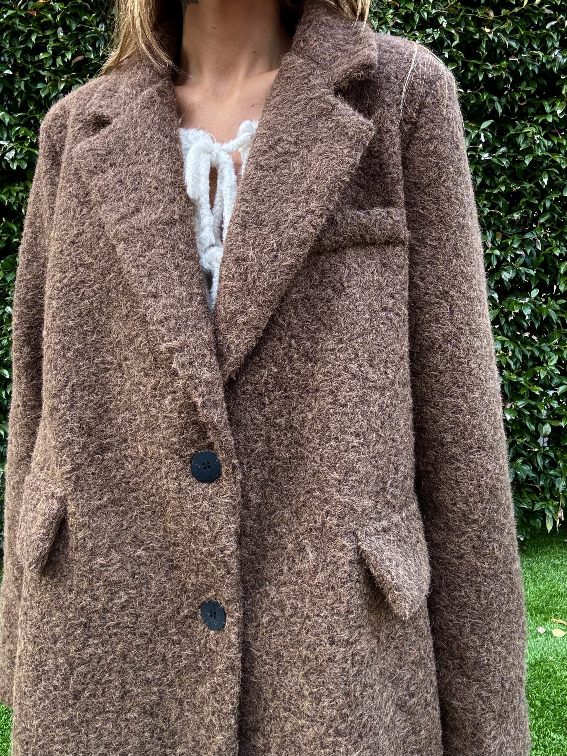 Blazer Teddy Over - Marrone