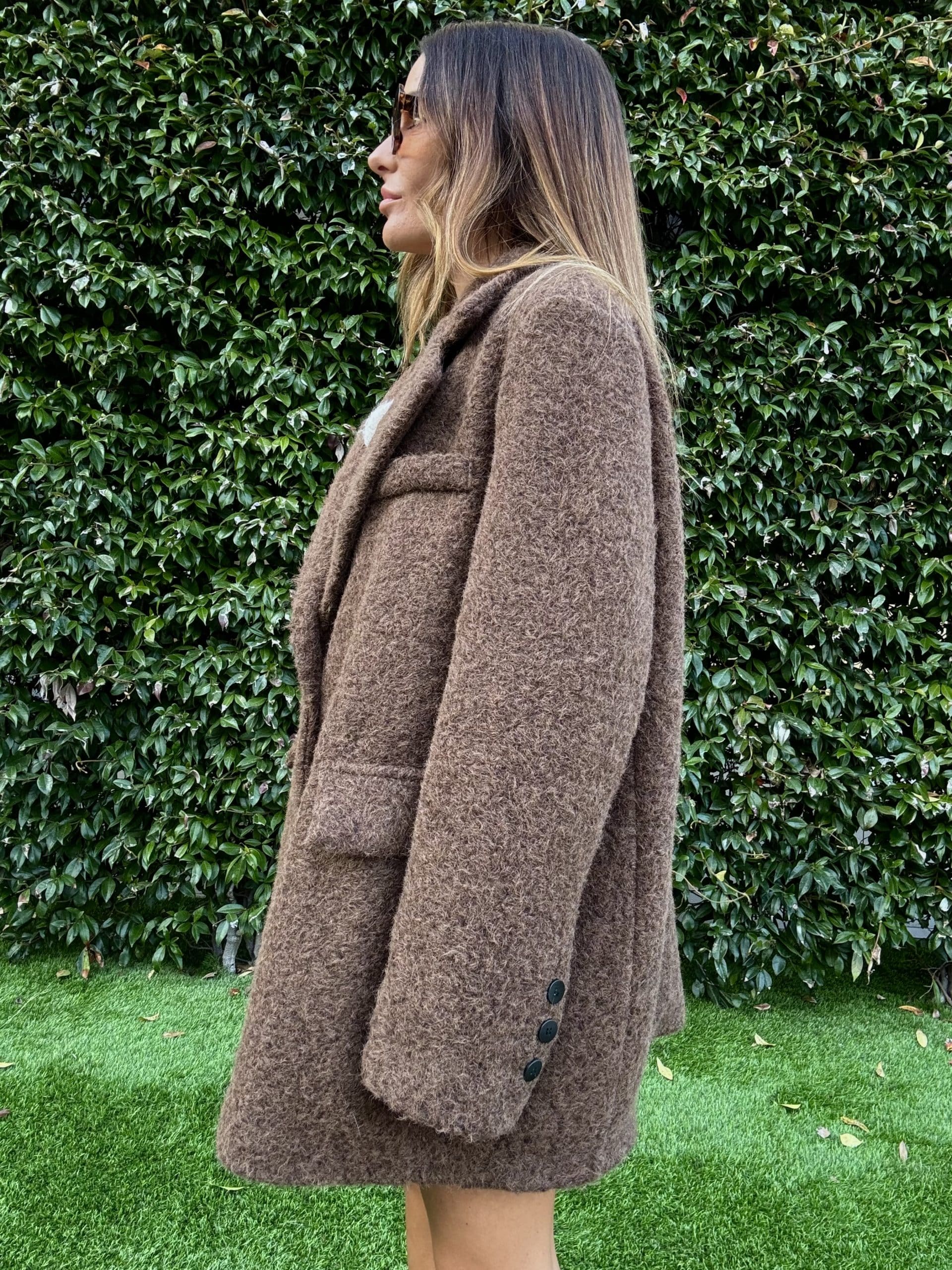 Blazer Teddy Over - Marrone