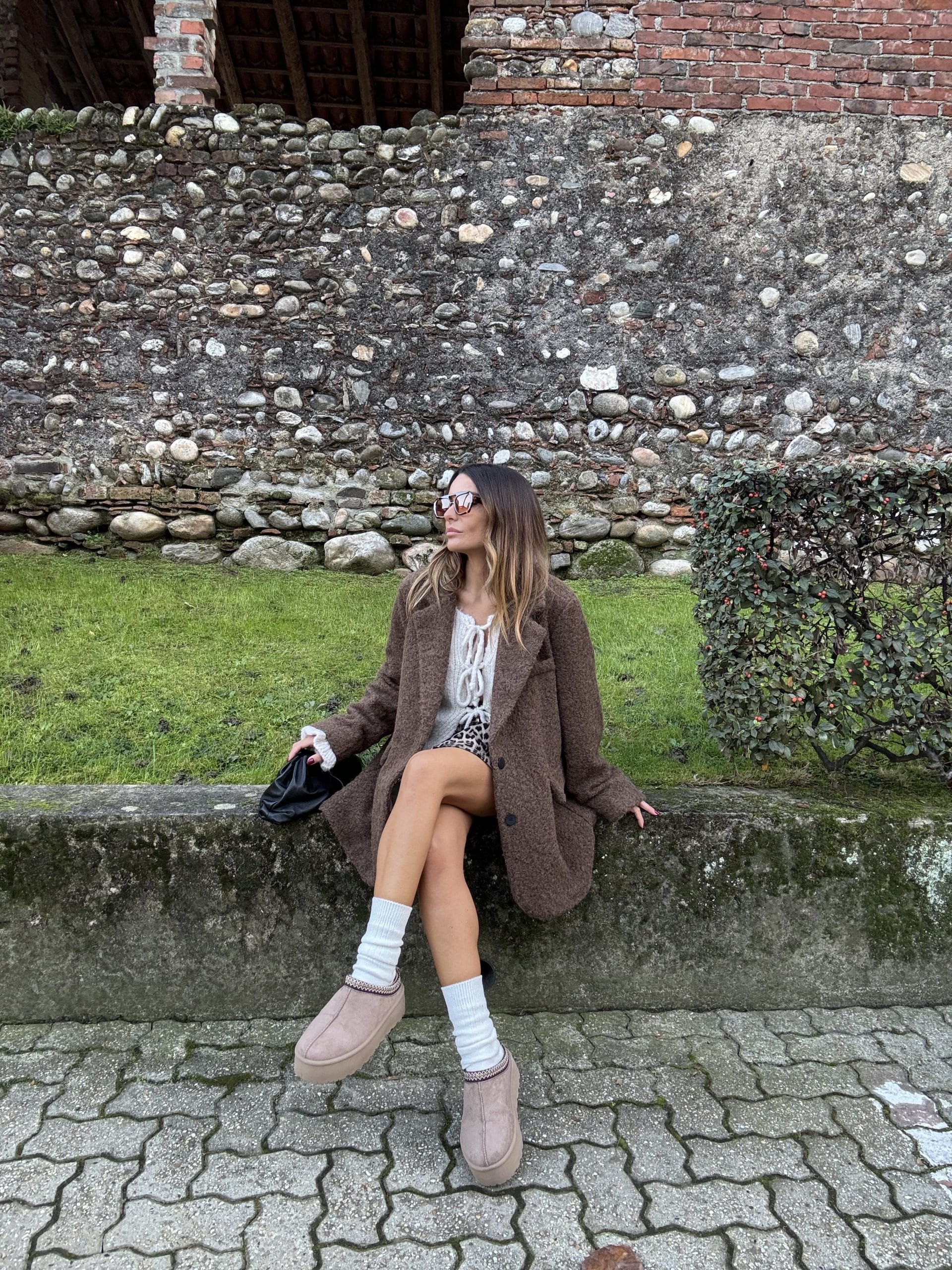 Blazer Teddy Over - Marrone