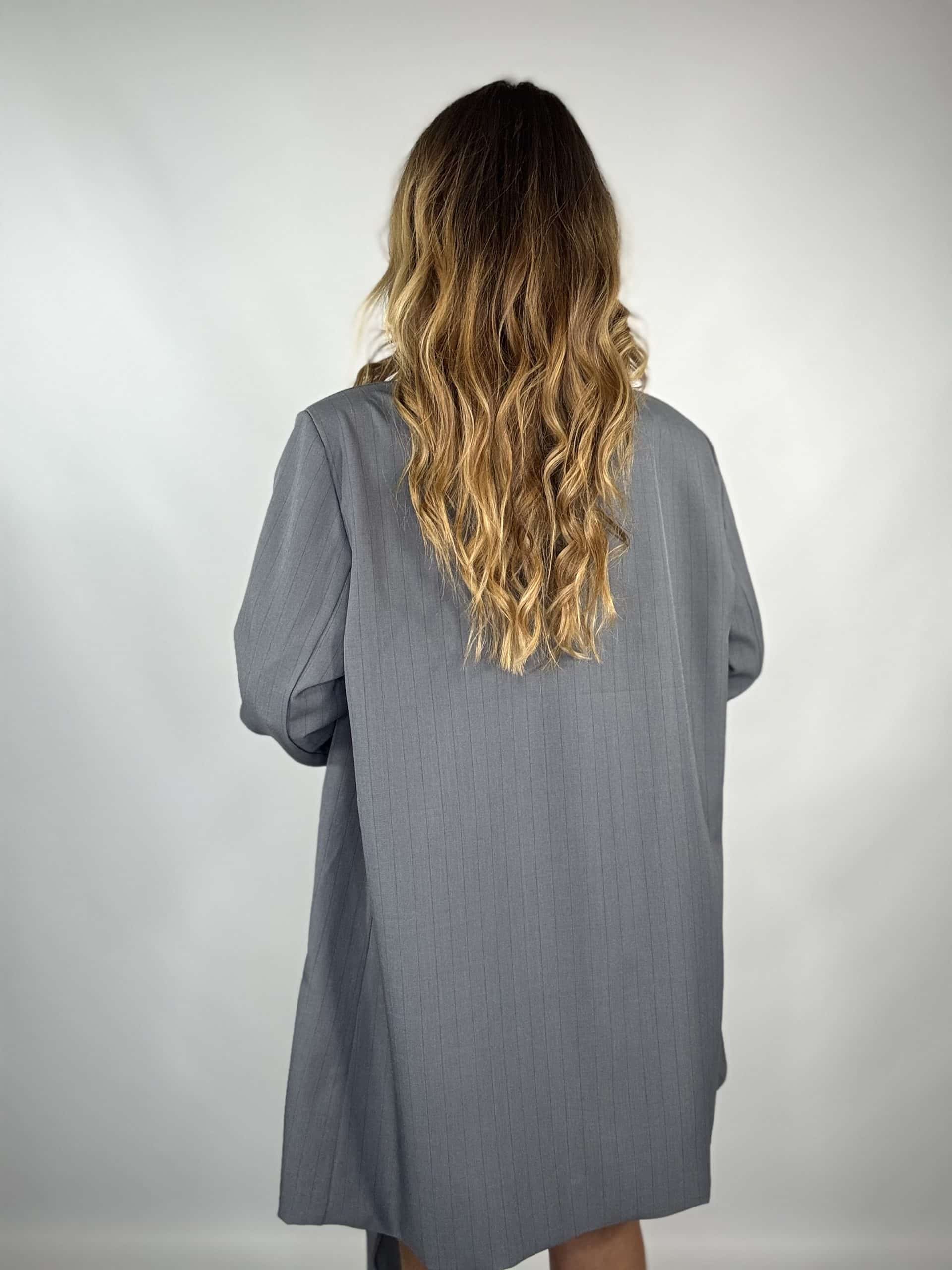 Blazer Super Over Gessato - Grigio