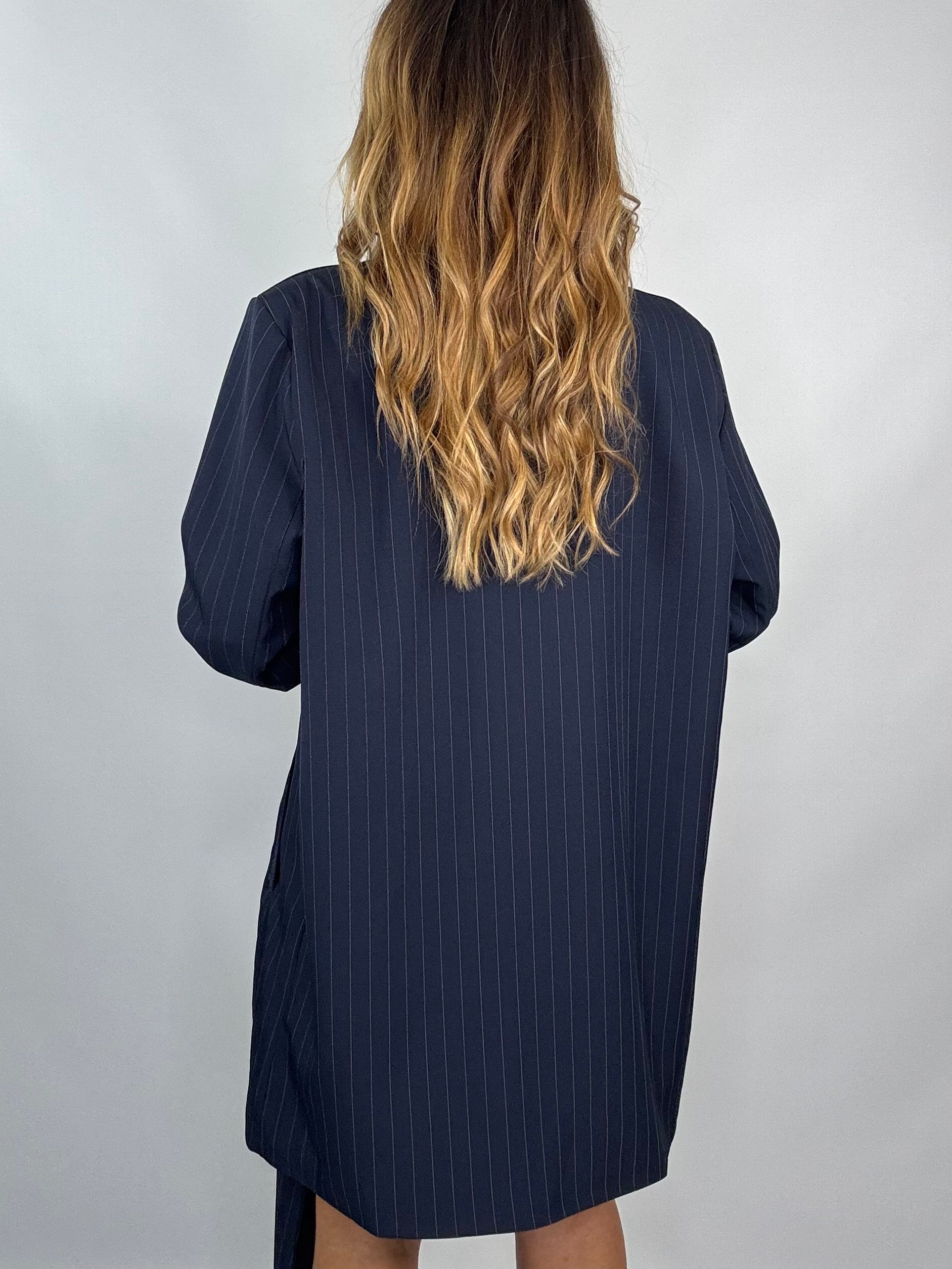 Blazer Super Over Gessato - Blu