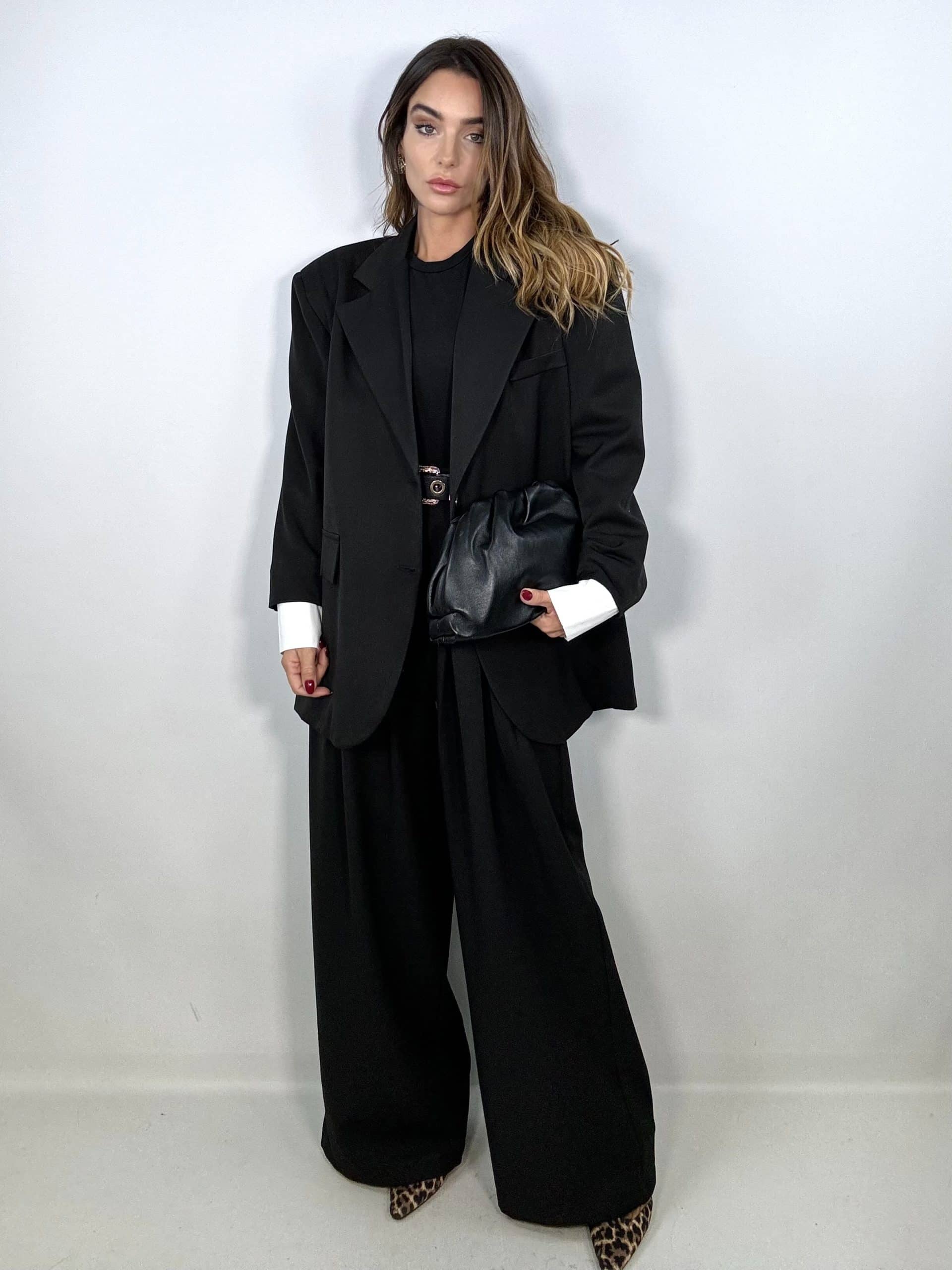 Pantaloni Completo Wide - Nero