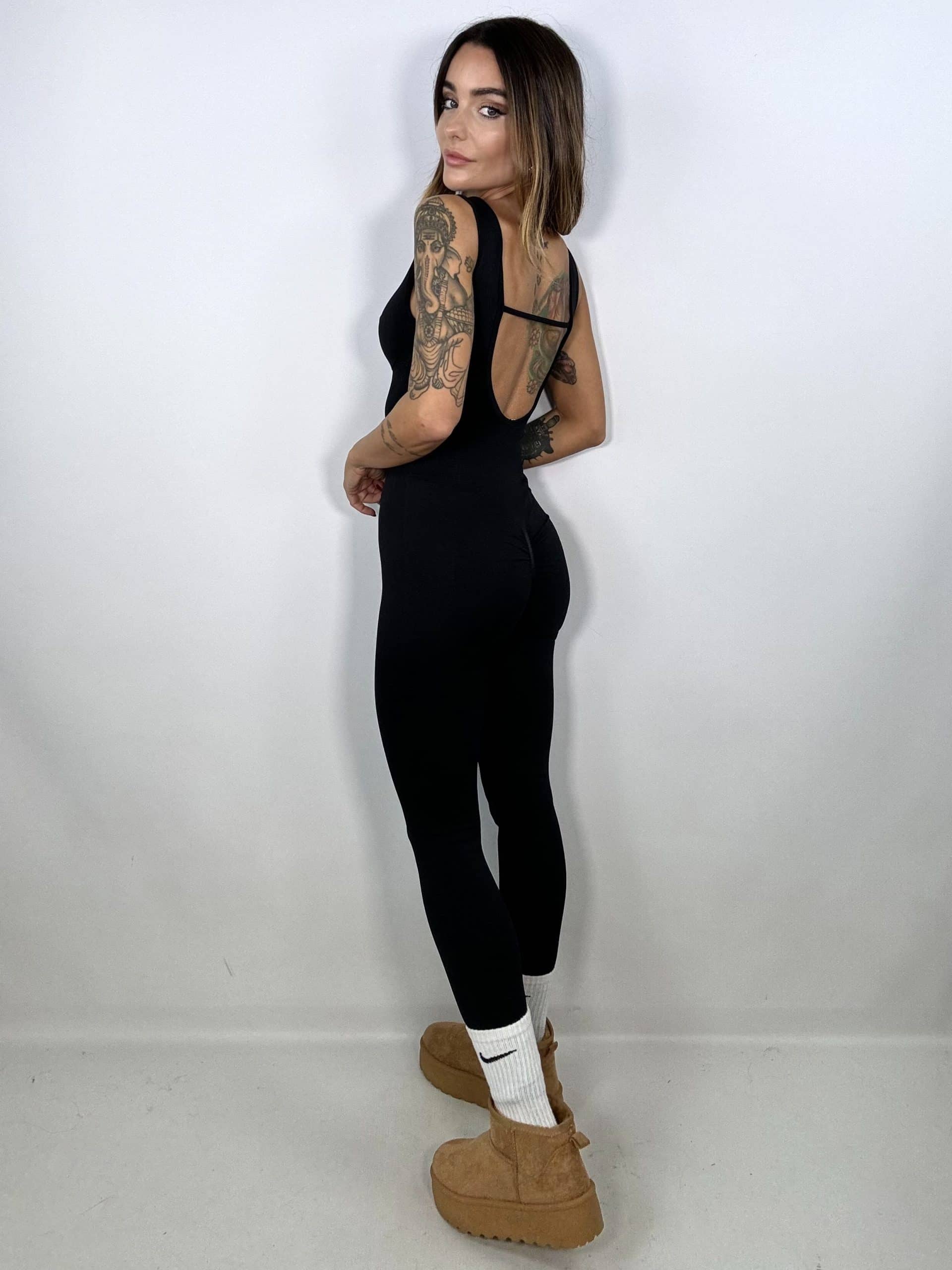 Tutina Sport con Push Up - Nero