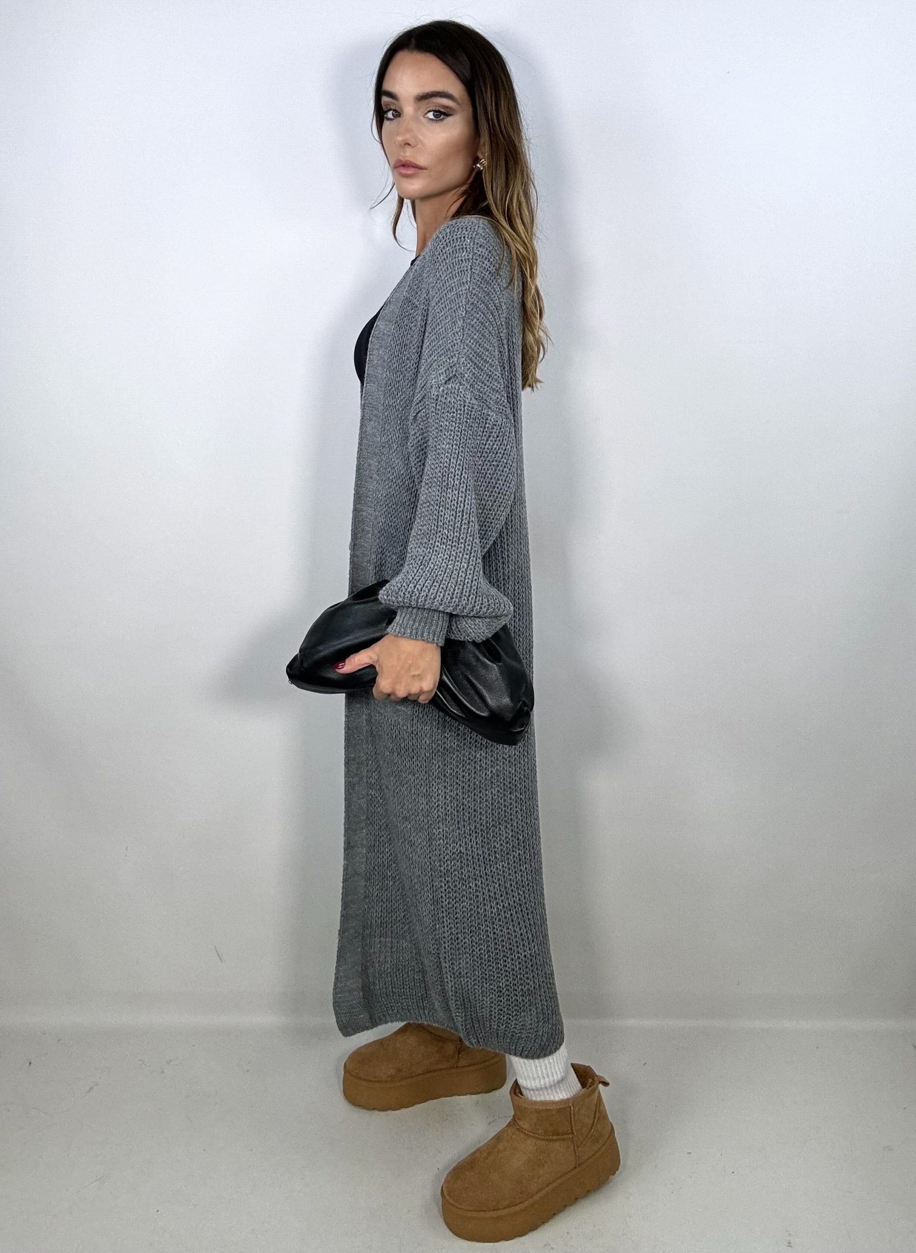 Maxi Cardigan Lara - Grigio.