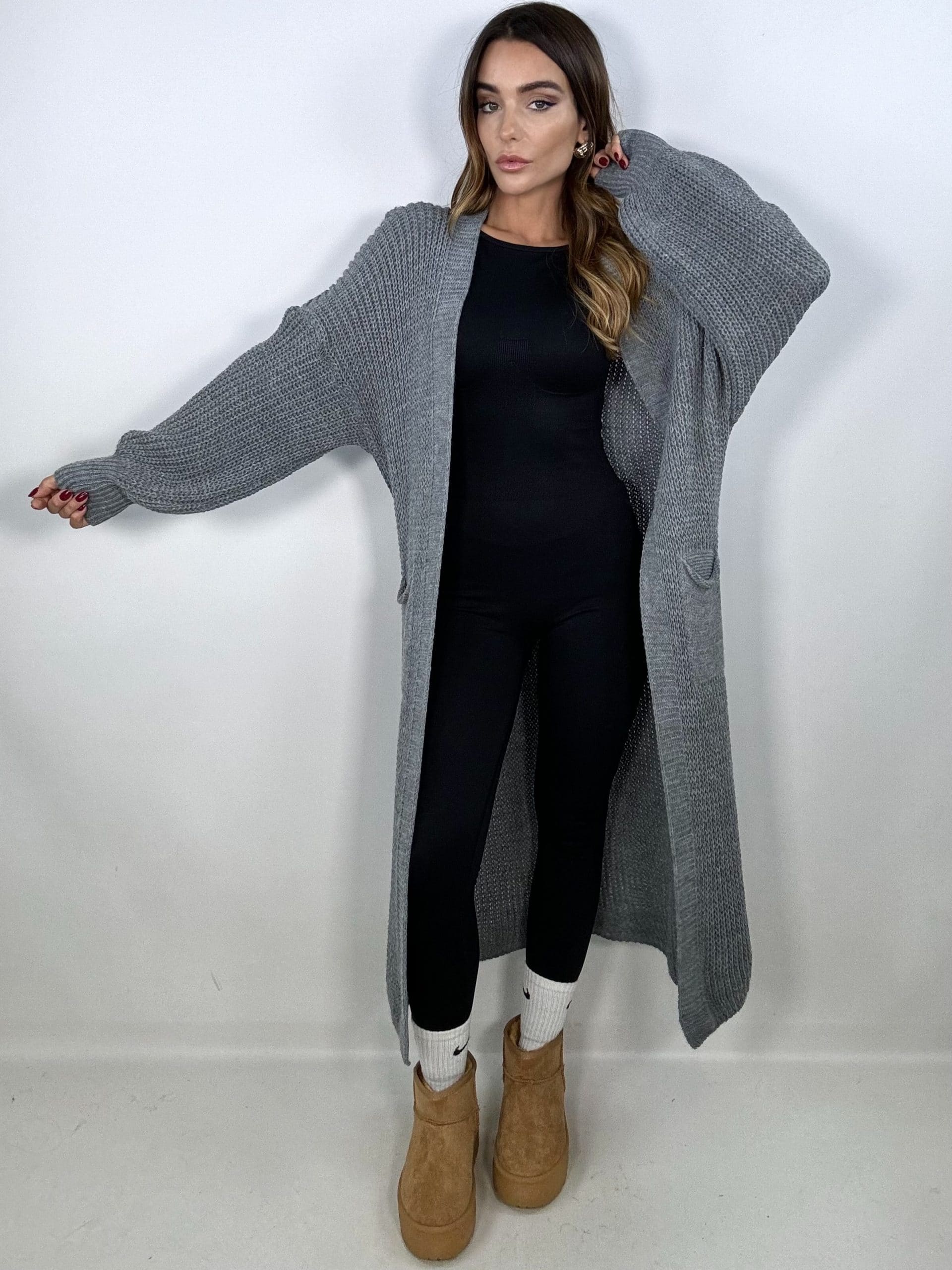 Maxi Cardigan Lara - Grigio.