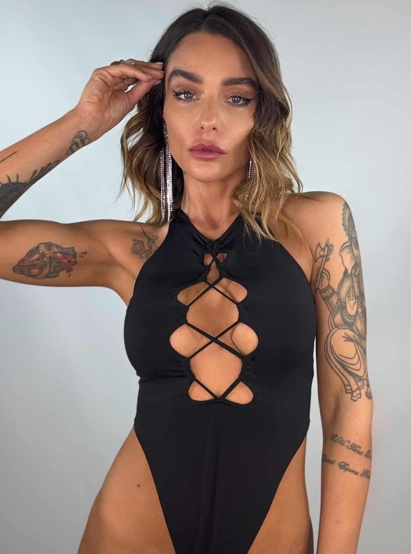 Body Super Sgambato Lacci - Nero