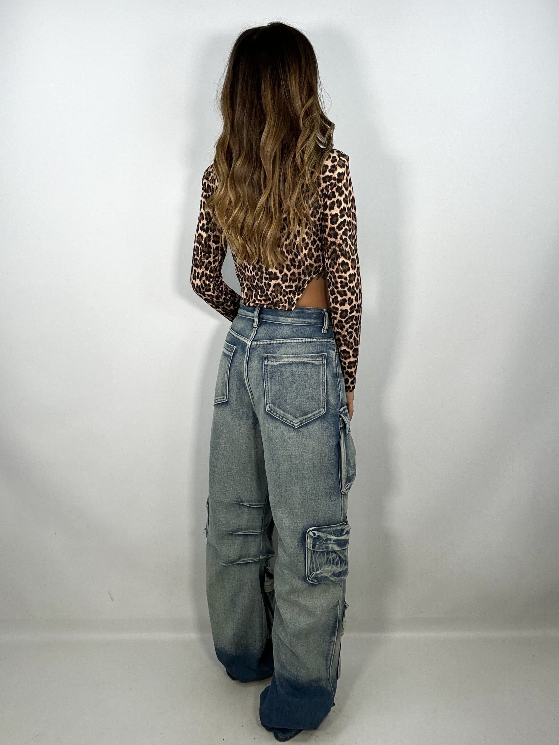Jeans Cargo Y2K - Denim Sabbiato