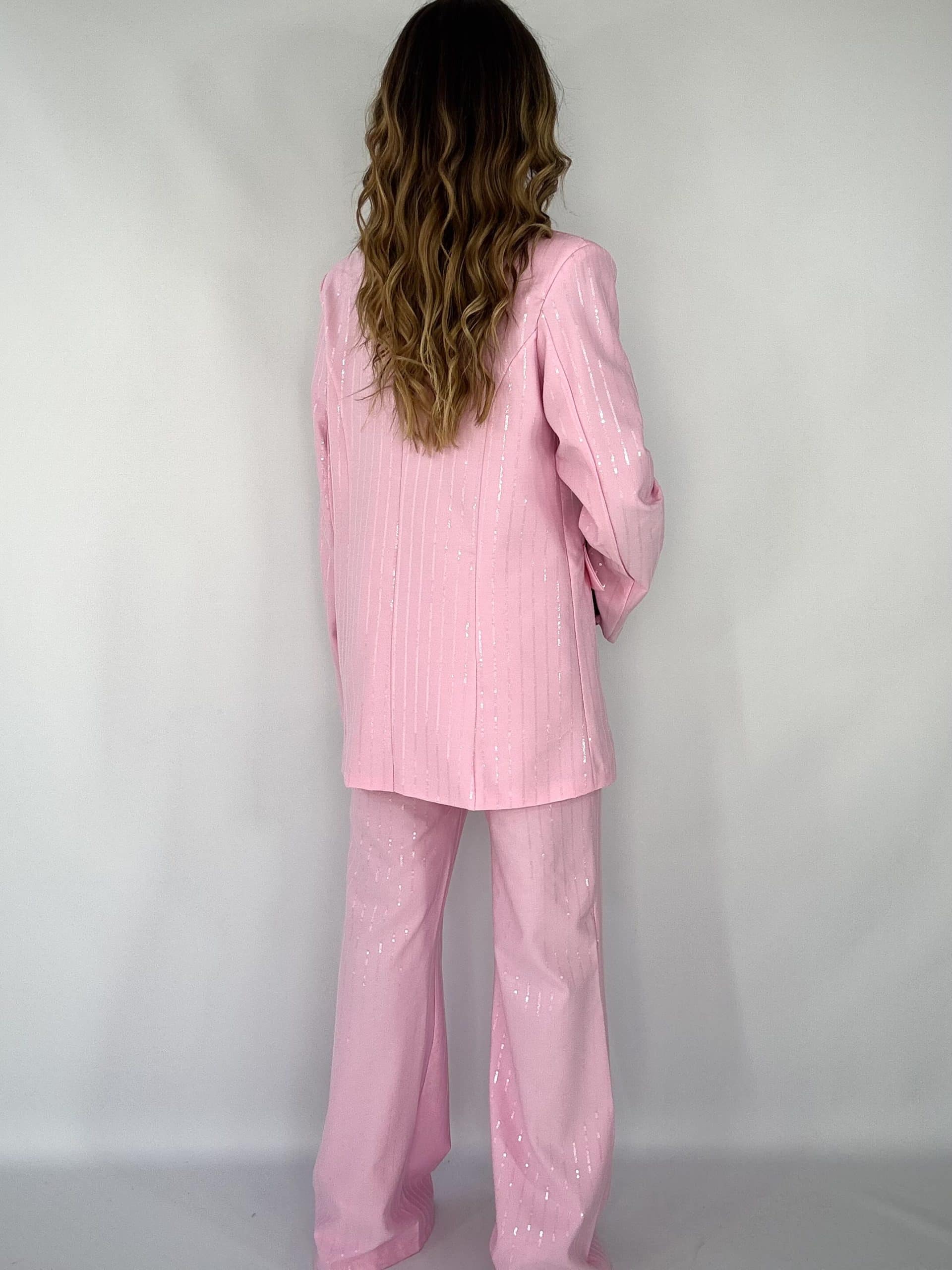 Completo Over Kimono Paillettes - Rosa