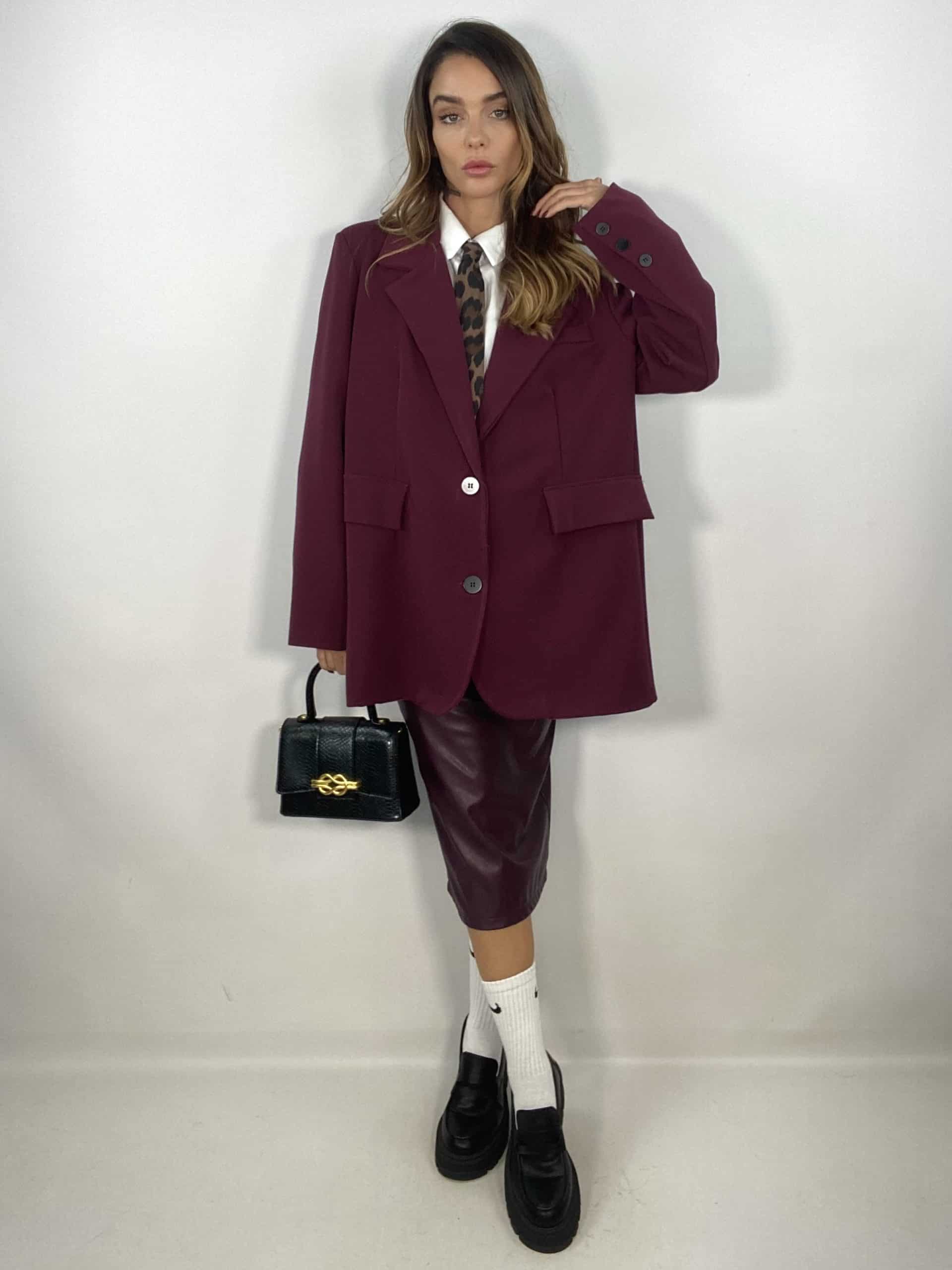 Blazer Over Completo - Bordeaux
