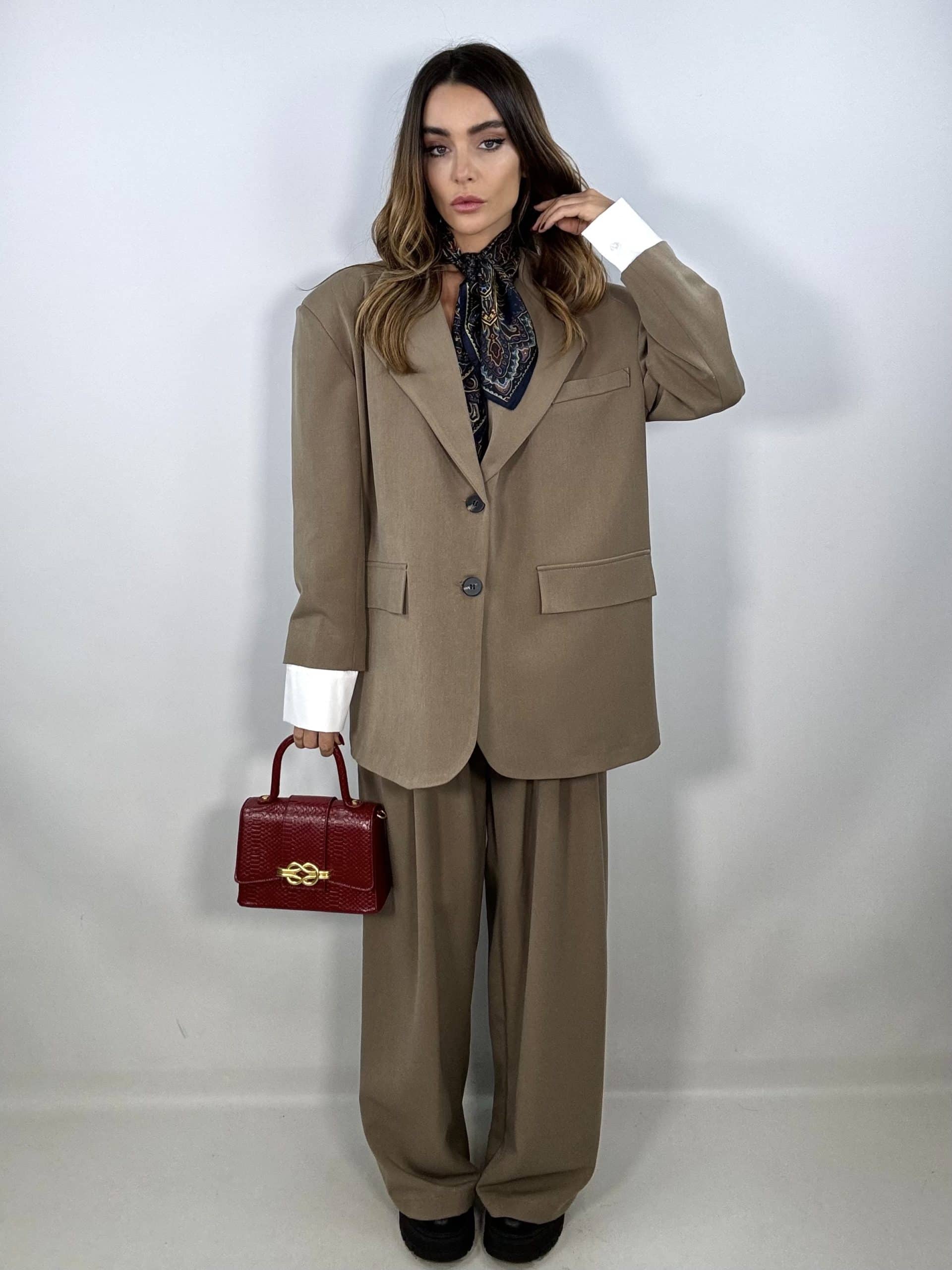 New Pantaloni Completo Wide - Fango