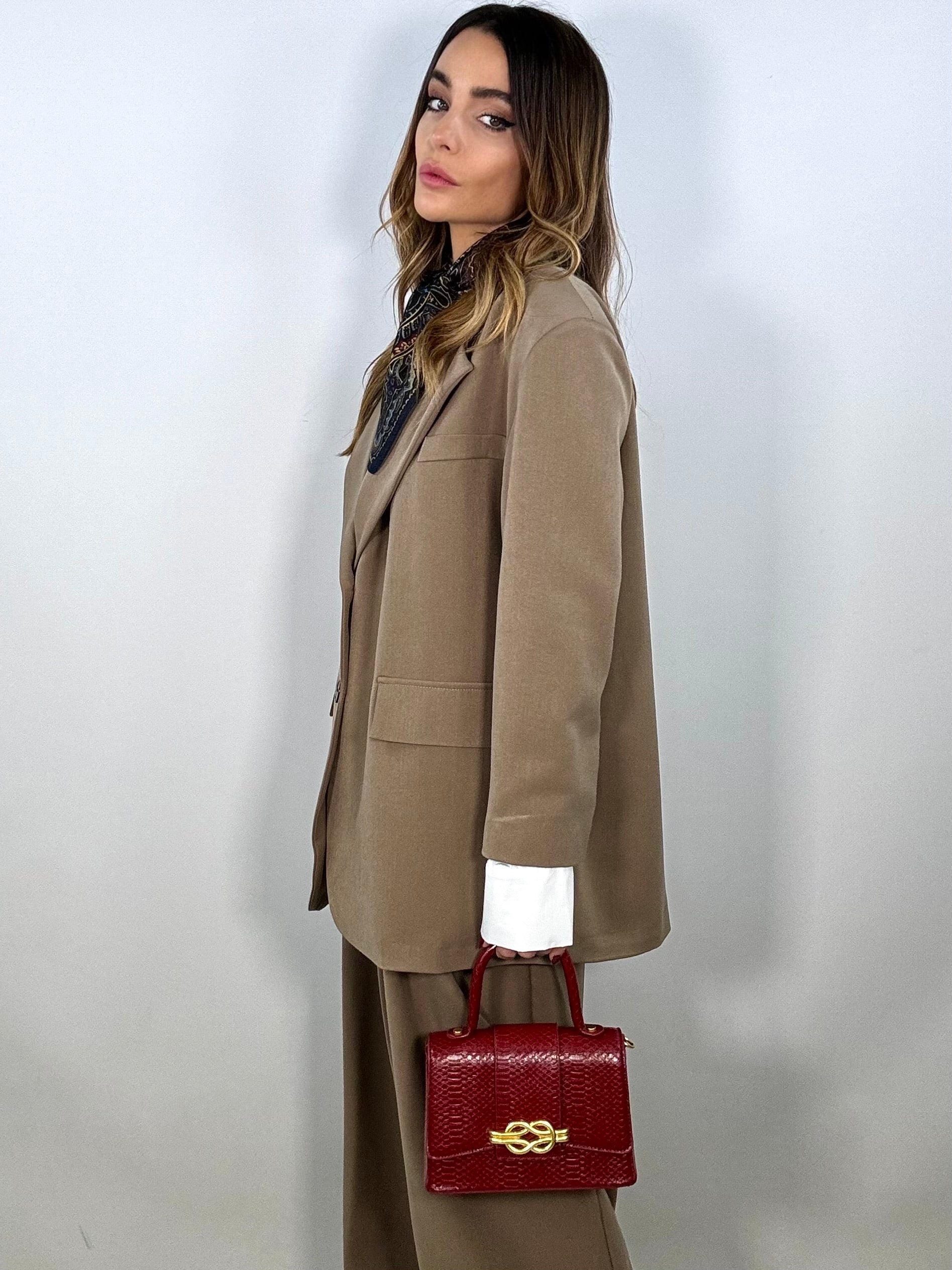Blazer Super Over con Maxi Polsini  - Fango