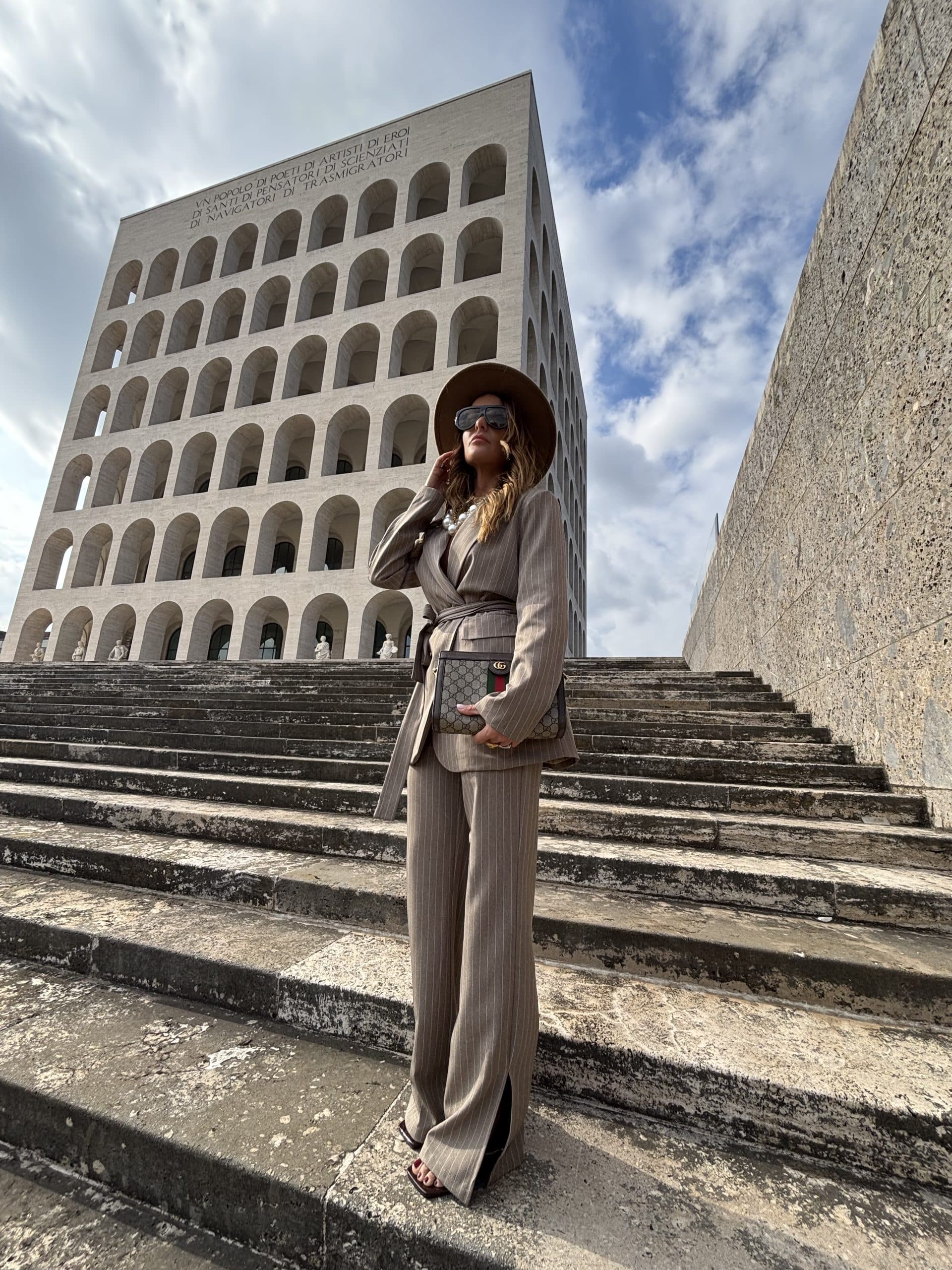 Completo Over Kimono - Gessato Beige