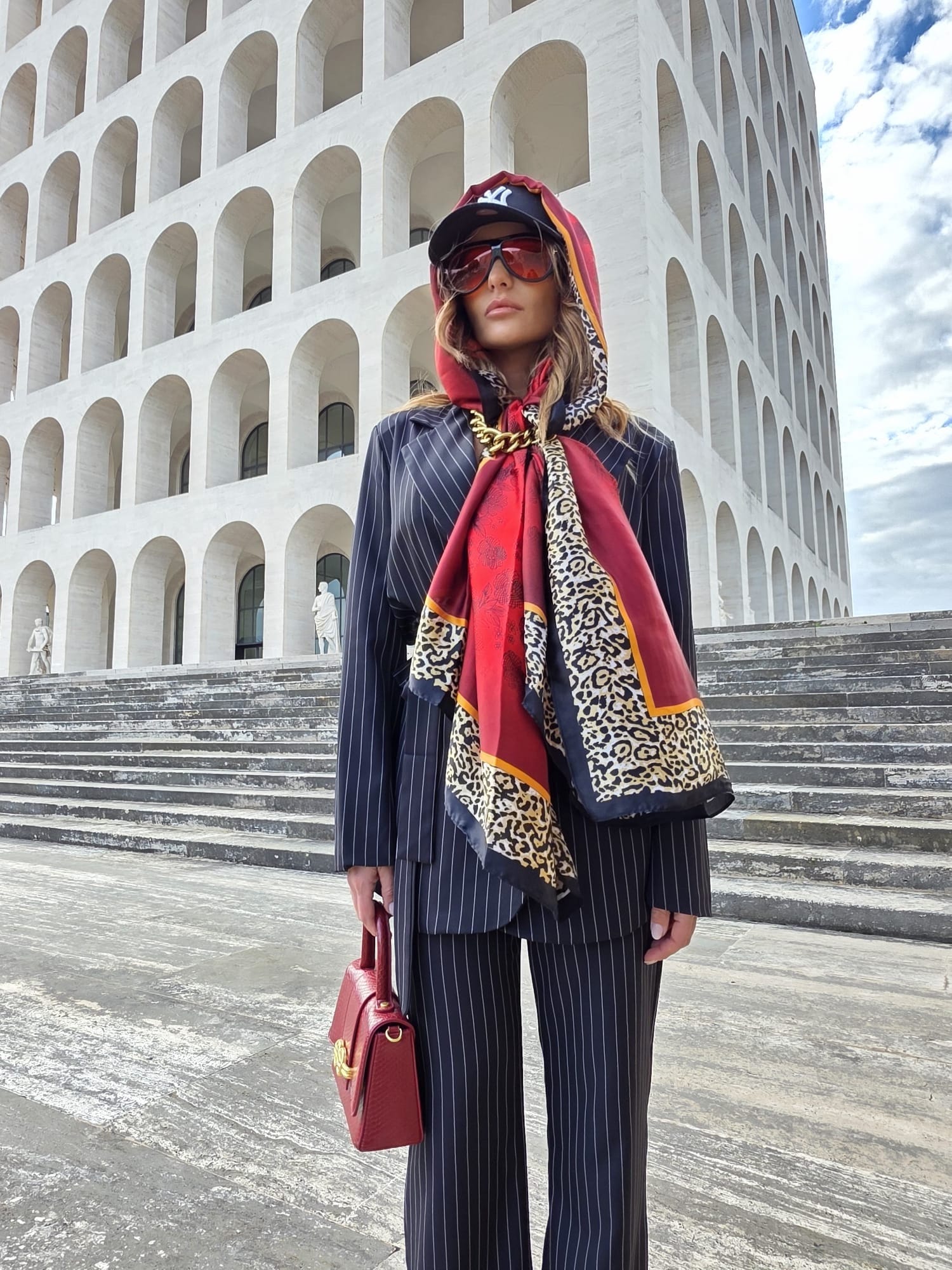 Completo Over Kimono - Gessato Nero