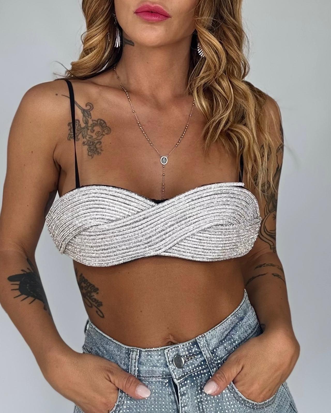 Bralette Gioiello Incrocio- Nero