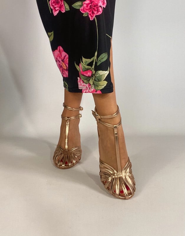 Sandali New Tango T-bar - Bronzo