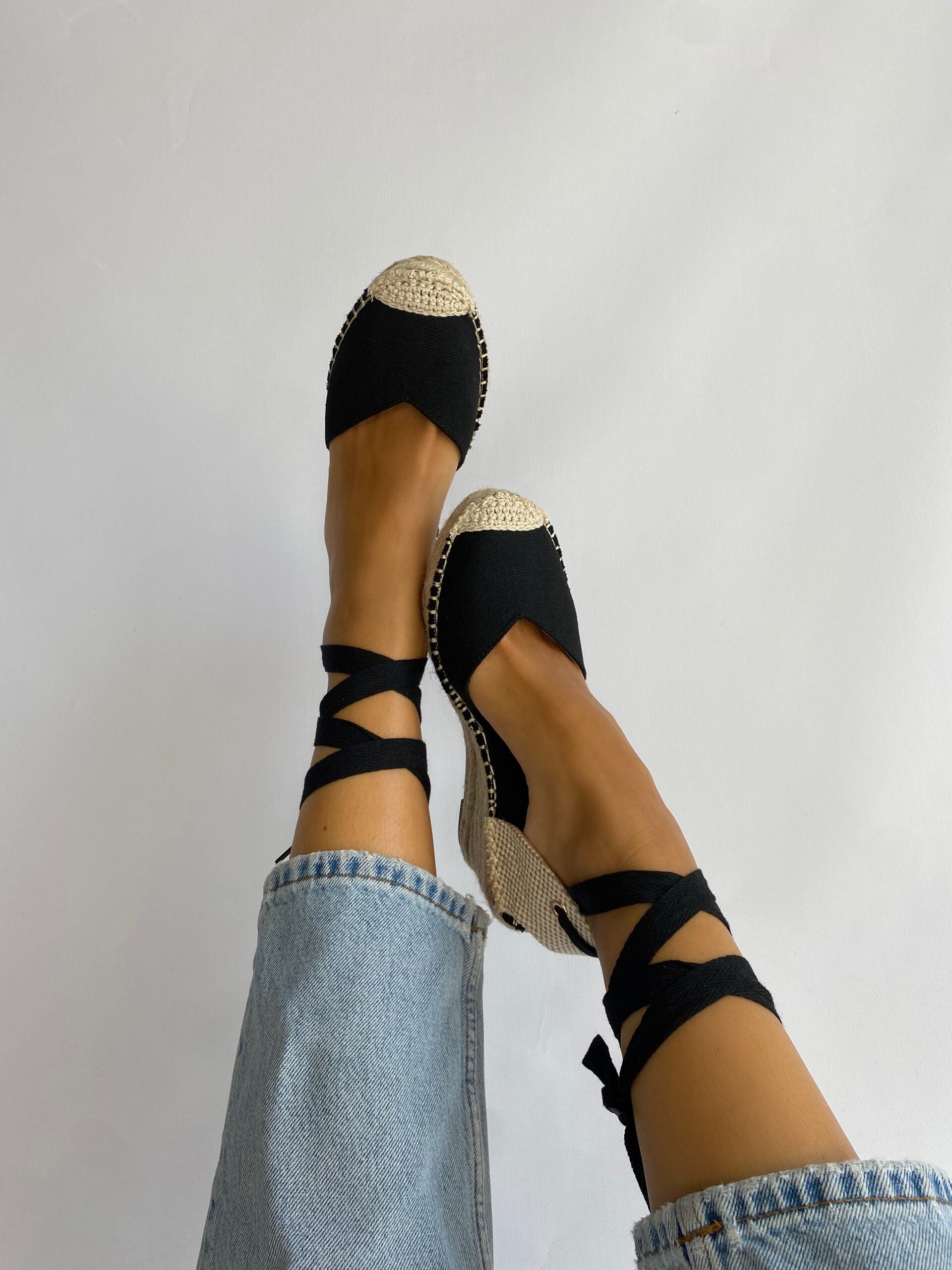 Espadrillas Lacci alla Schiava - Nero