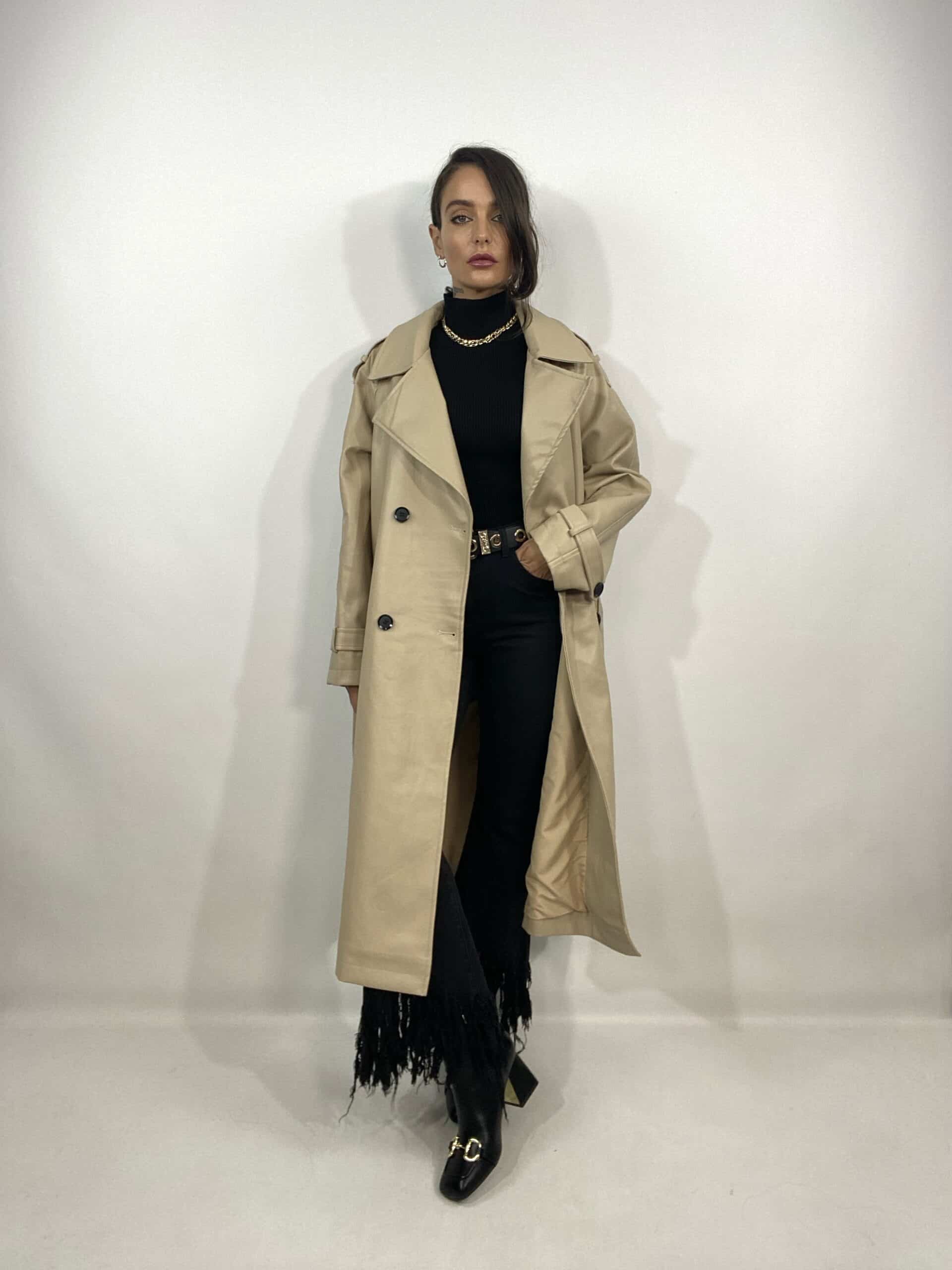 Trench Oversize Ecopelle  - Beige