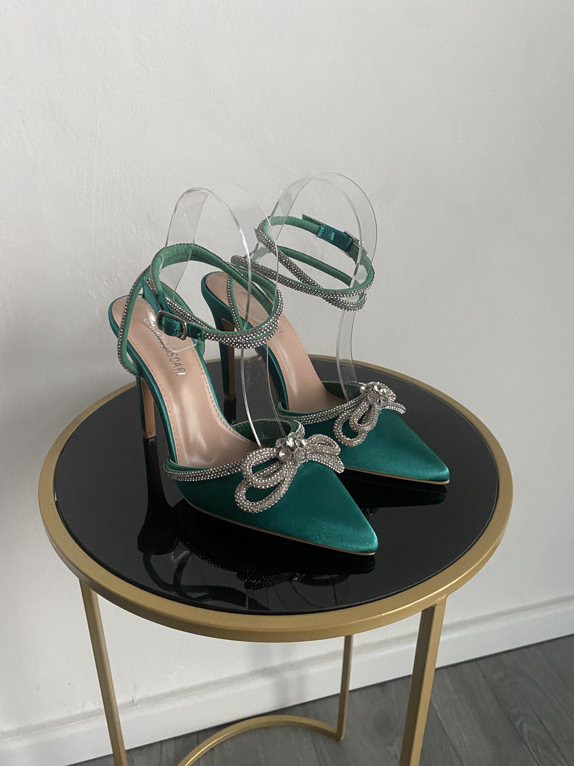 Decollete Diamond - Satin Verde Smeraldo