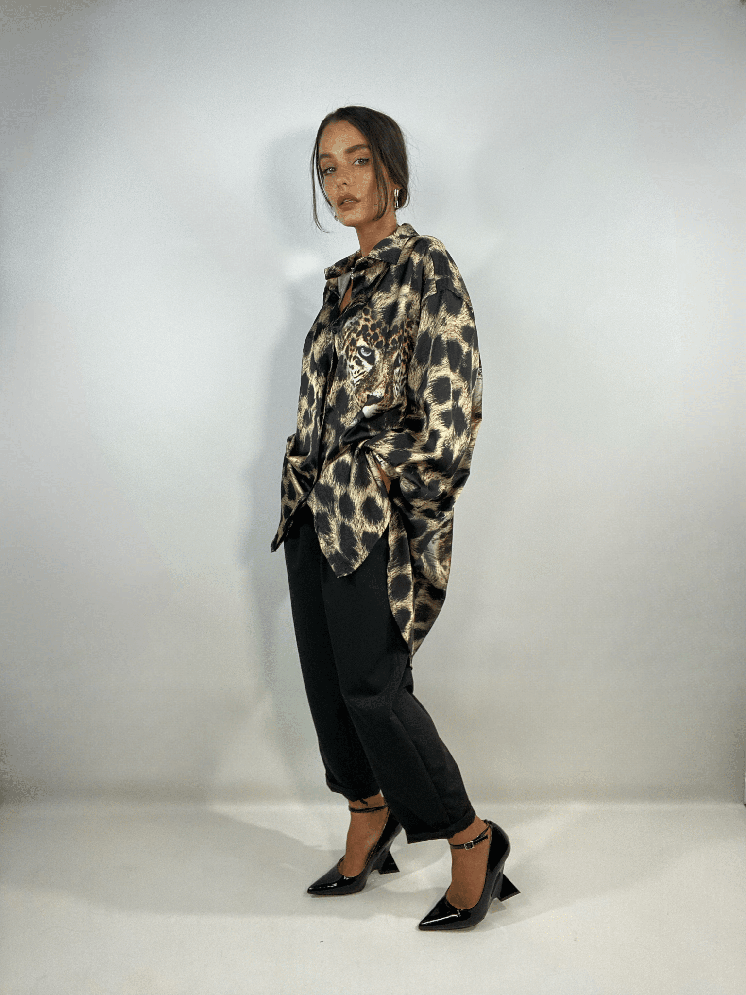 Pantaloni Doppia Pinces - Nero.