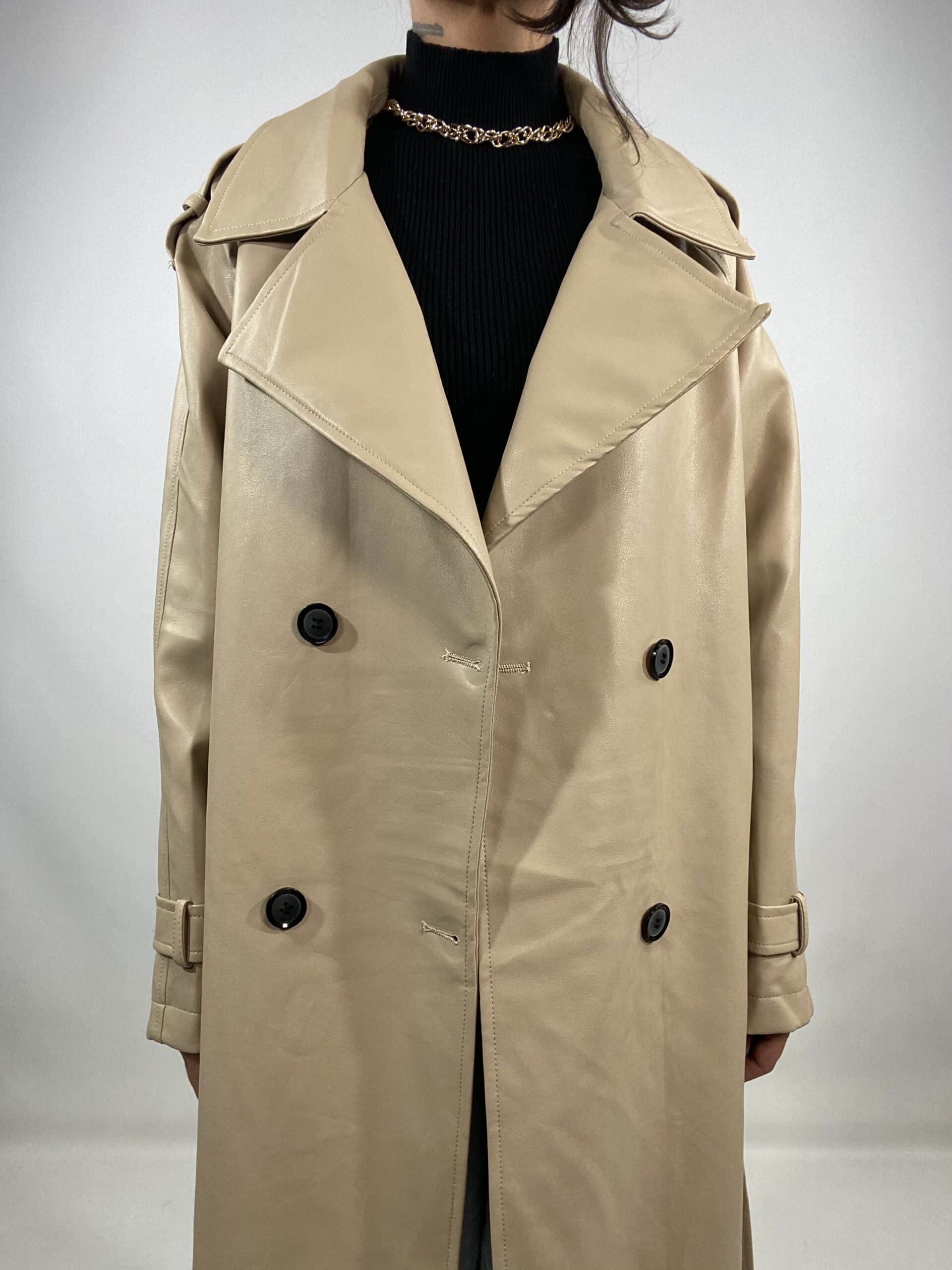 Trench Oversize Ecopelle  - Beige
