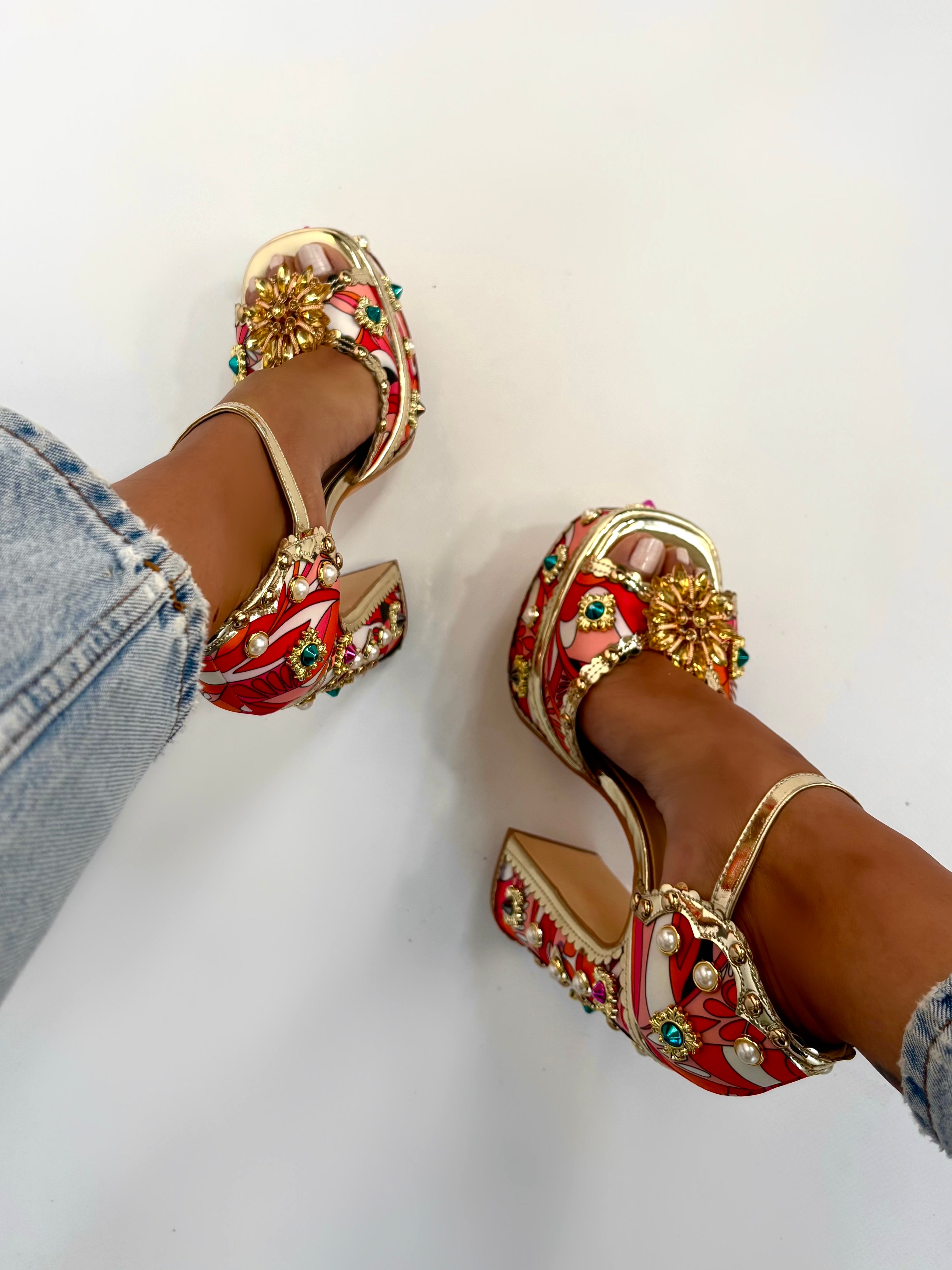 Sandali Sicily Super Platform - Rosso