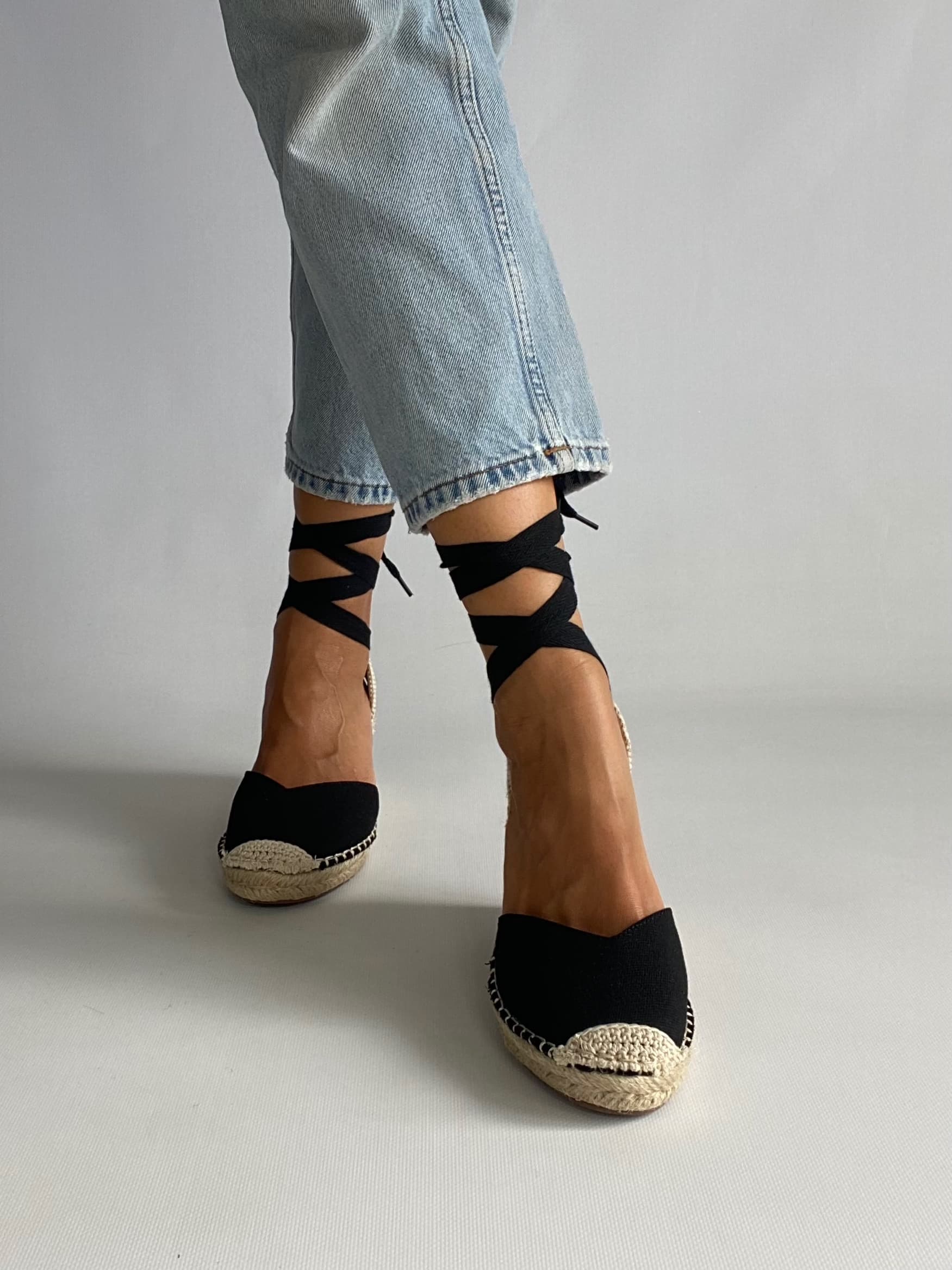 Espadrillas Lacci alla Schiava - Nero