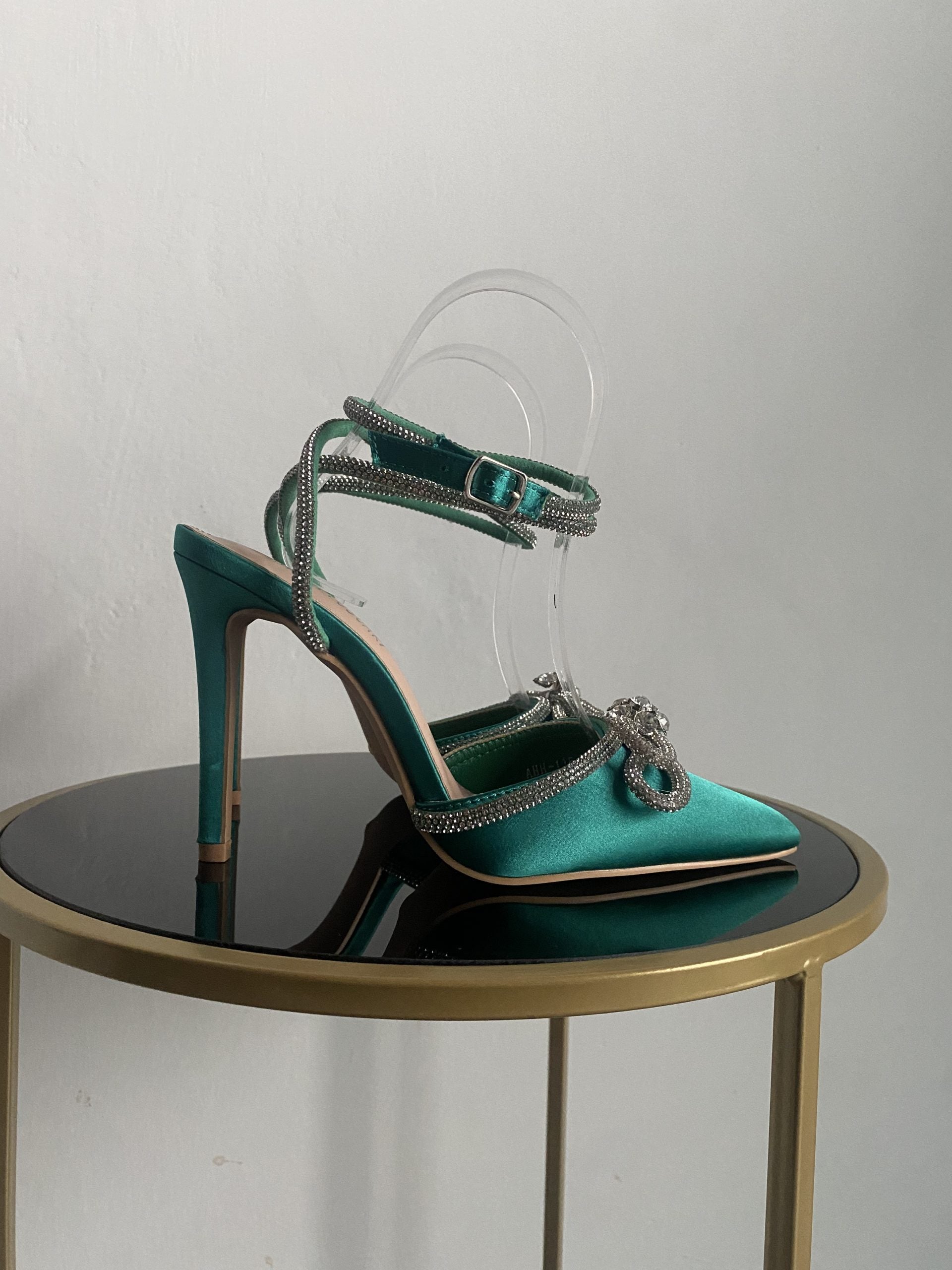 Decollete Diamond - Satin Verde Smeraldo