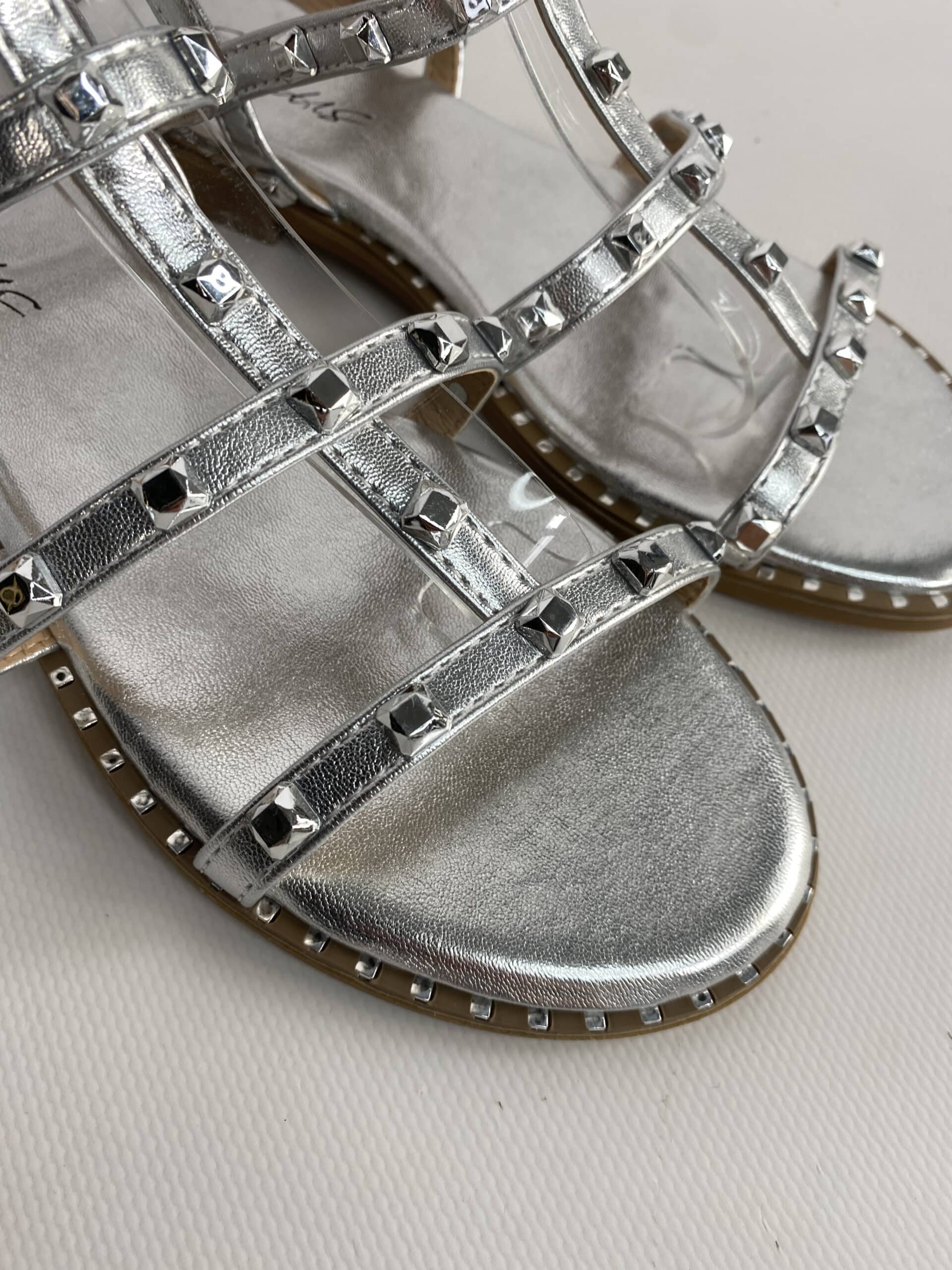 Sandali Studs Flat con Borchie - Argento
