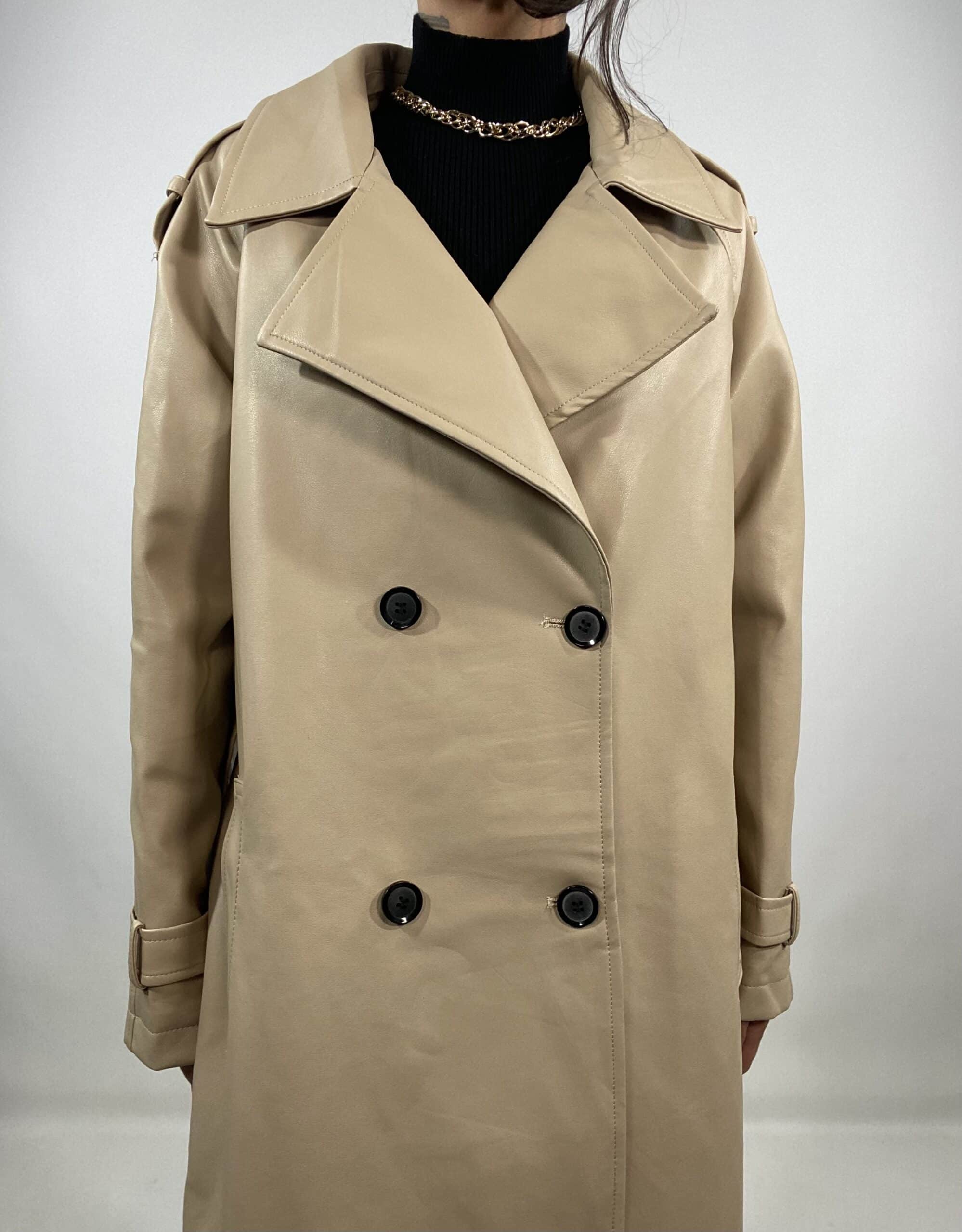 Trench Oversize Ecopelle  - Beige