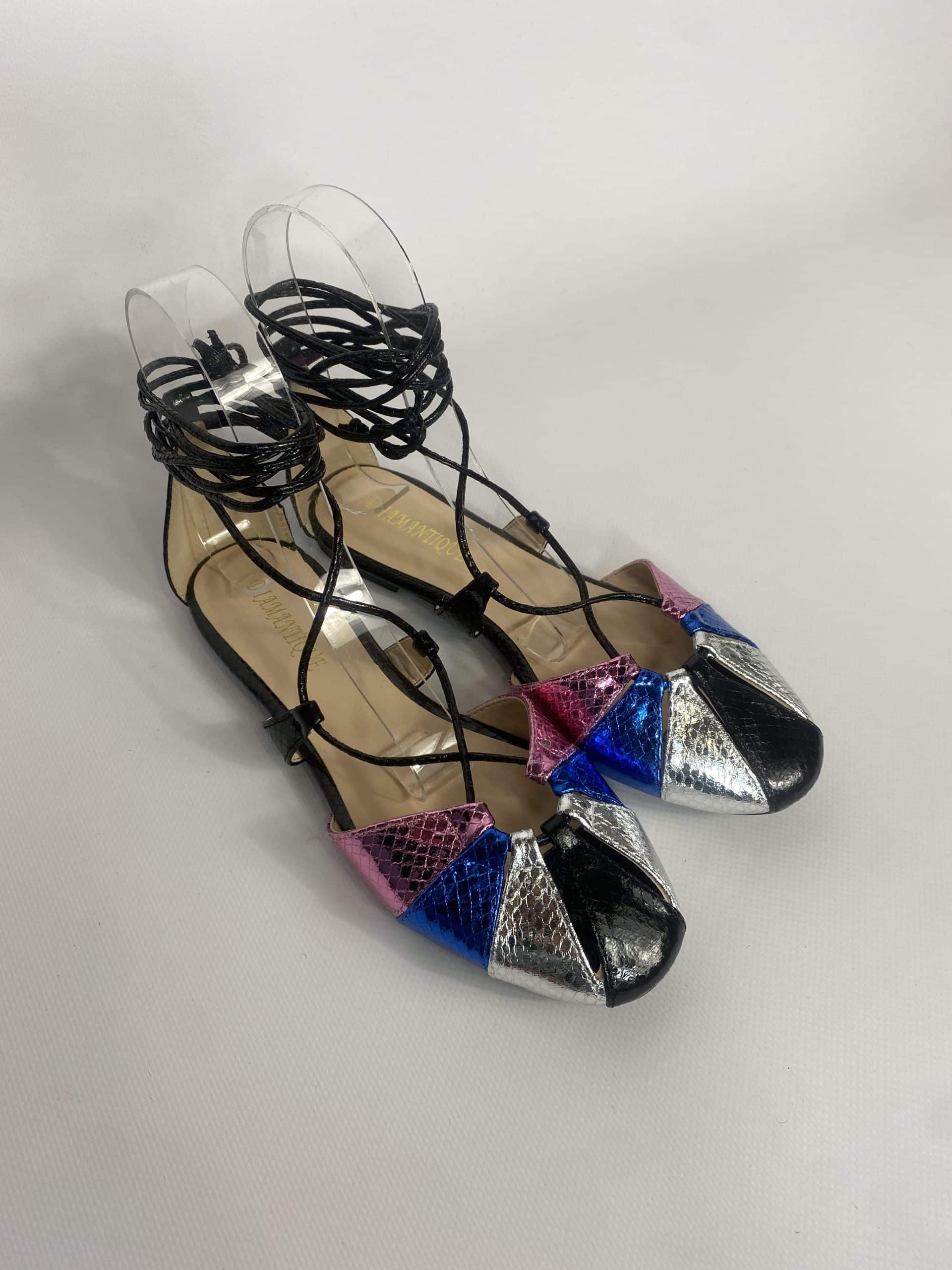 Sandali Flat Miley Alla Schiava  - Multicolor / Nero