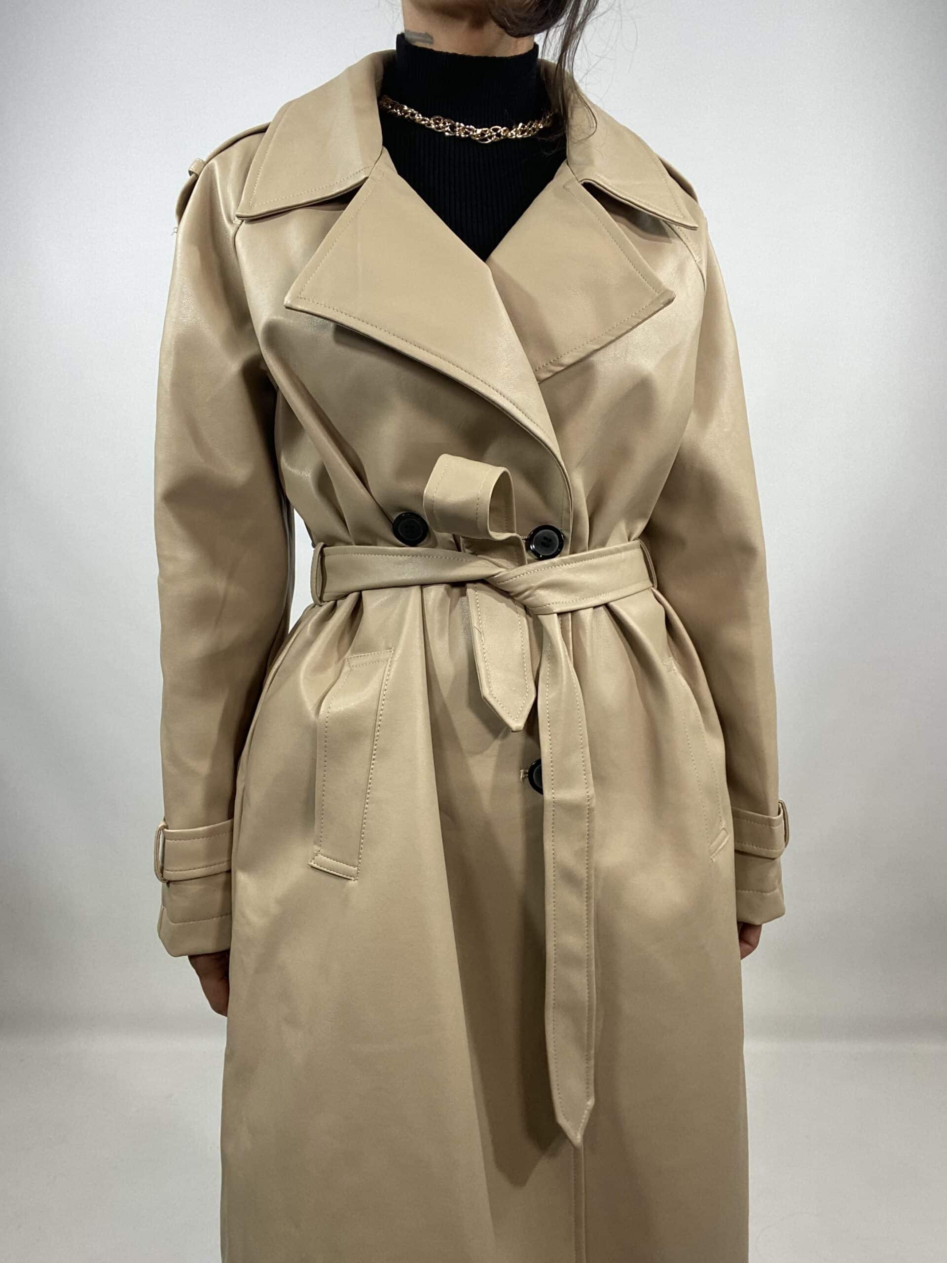 Trench Oversize Ecopelle  - Beige