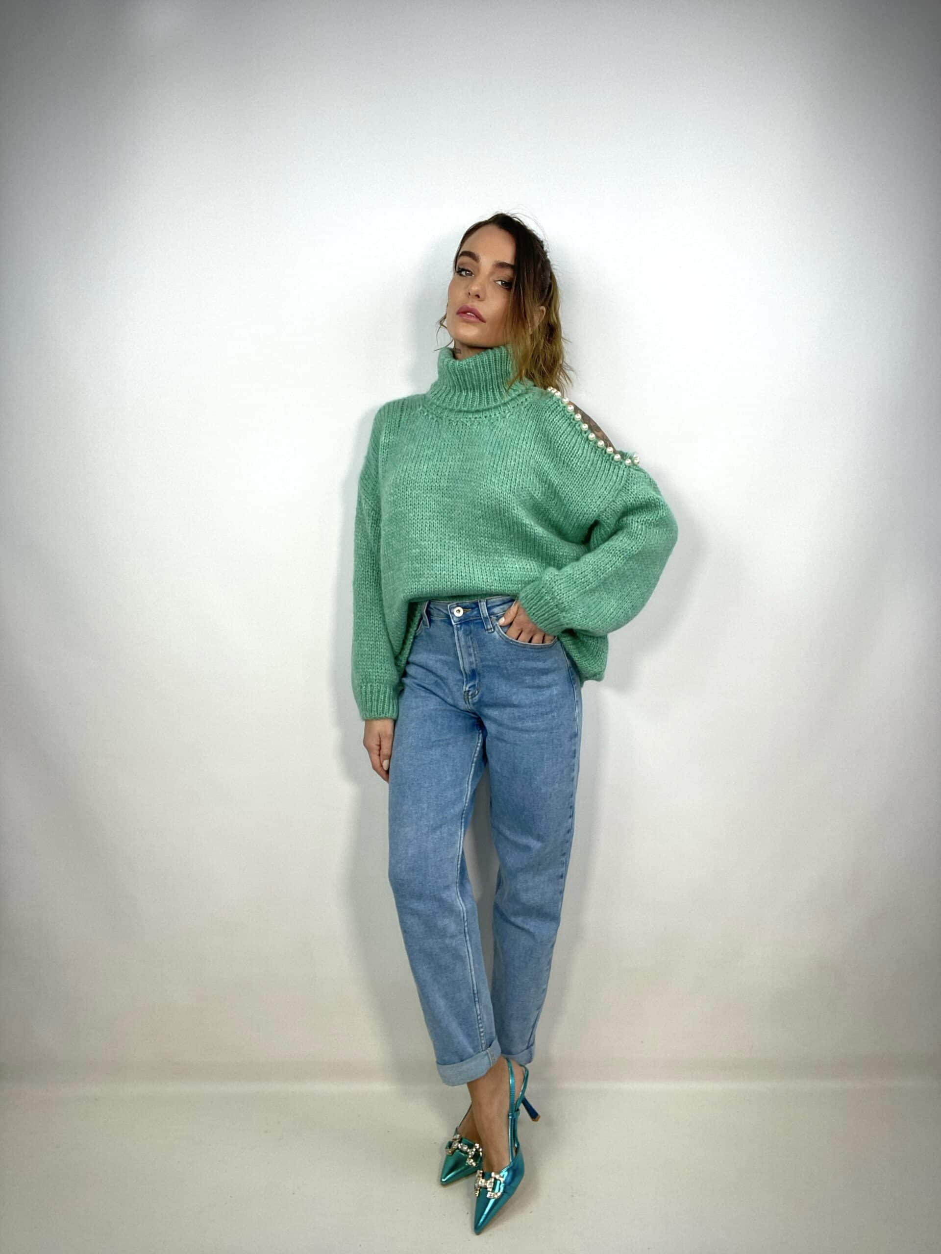 Jeans Mom Fit - Denim Chiaro