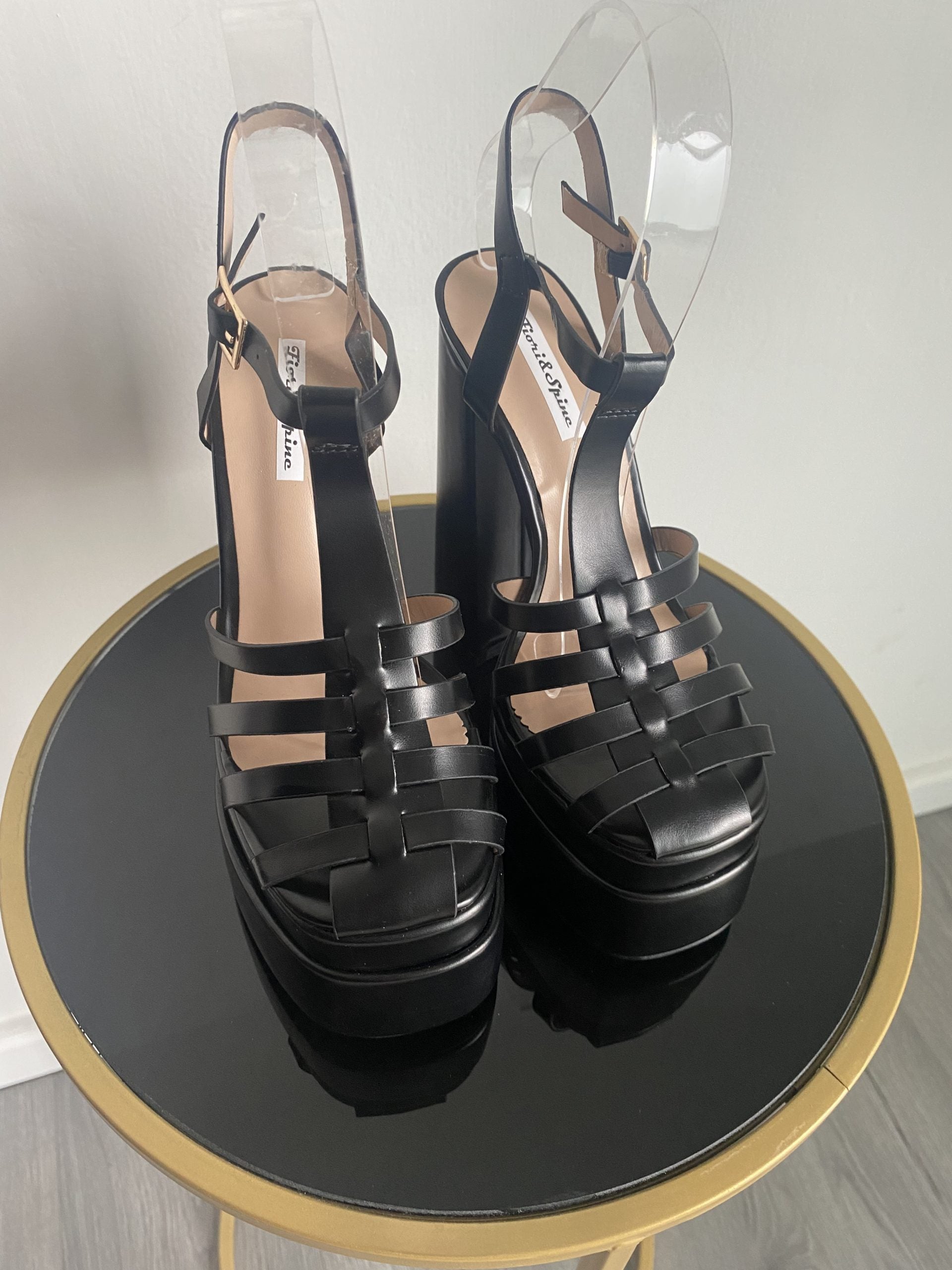 Sandali Platform Gladiatore - Nero