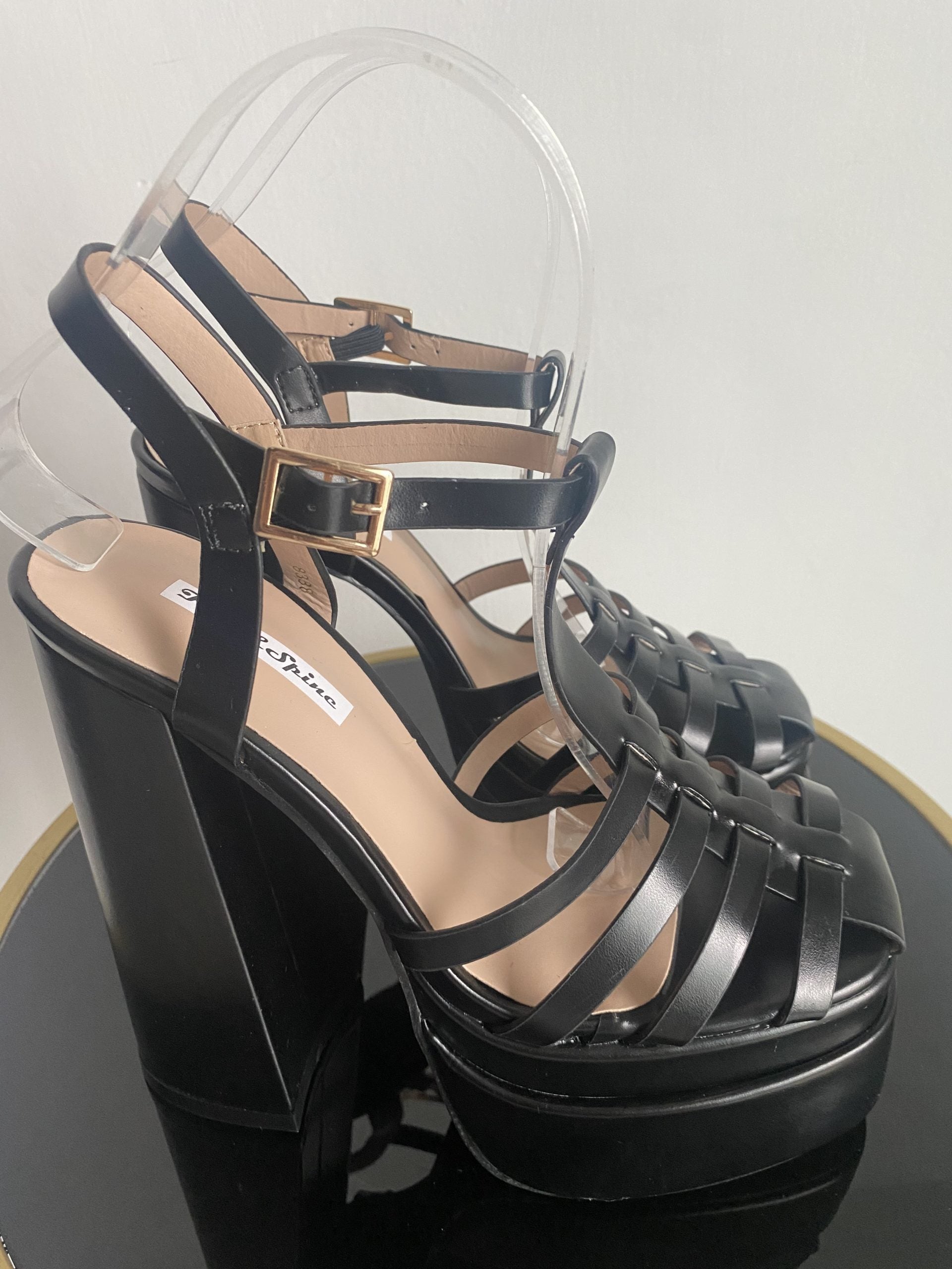 Sandali Platform Gladiatore - Nero