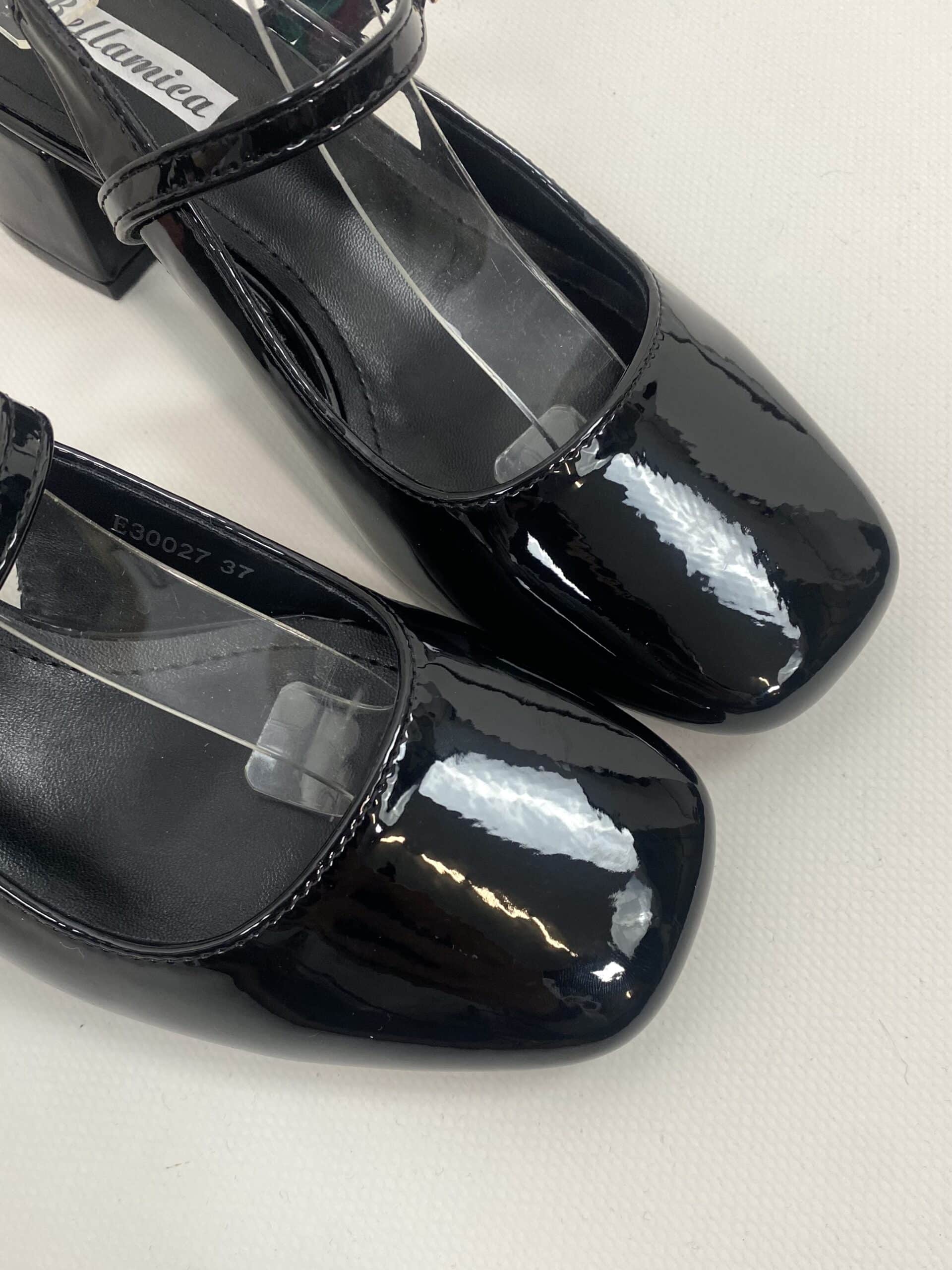 Mary Jane Medium Heels  - Vernice Nero
