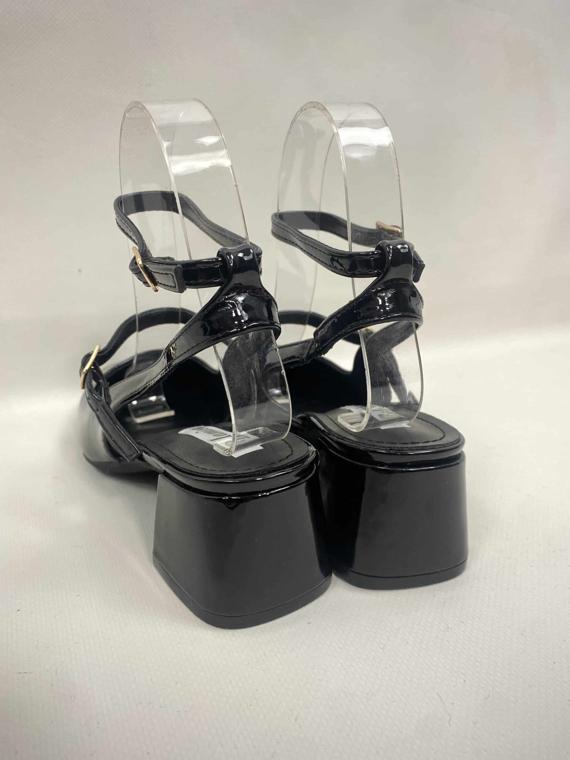 Mary Jane Medium Heels  - Vernice Nero