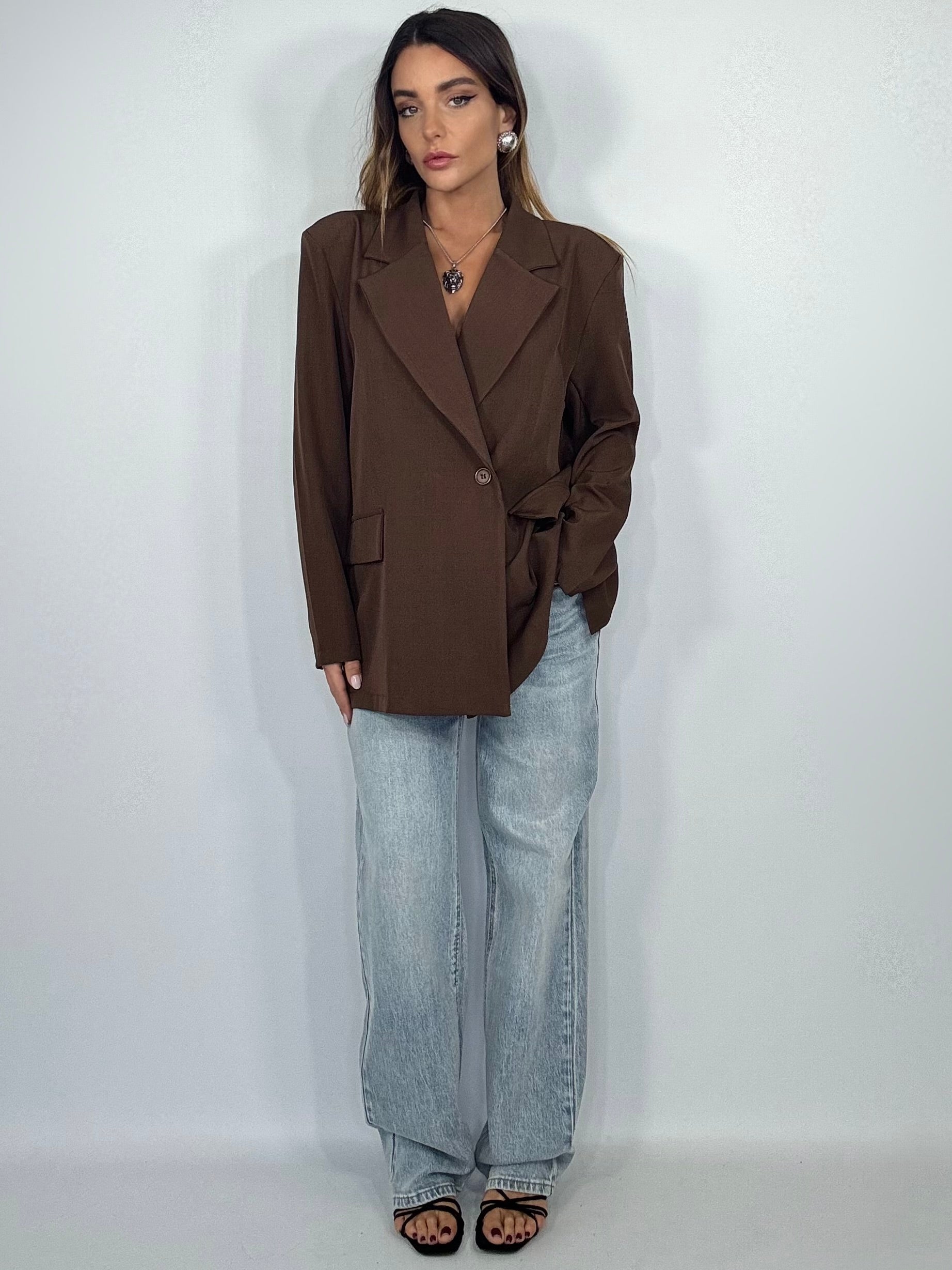 Blazer Schiena Nuda - Marrone