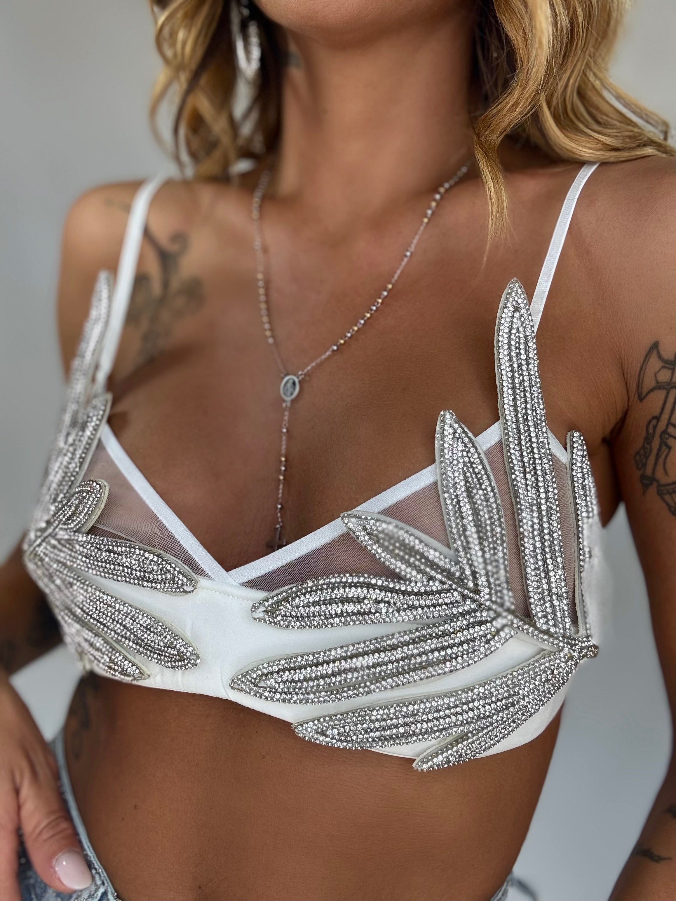 Bralette Foglie Gioiello - Bianco