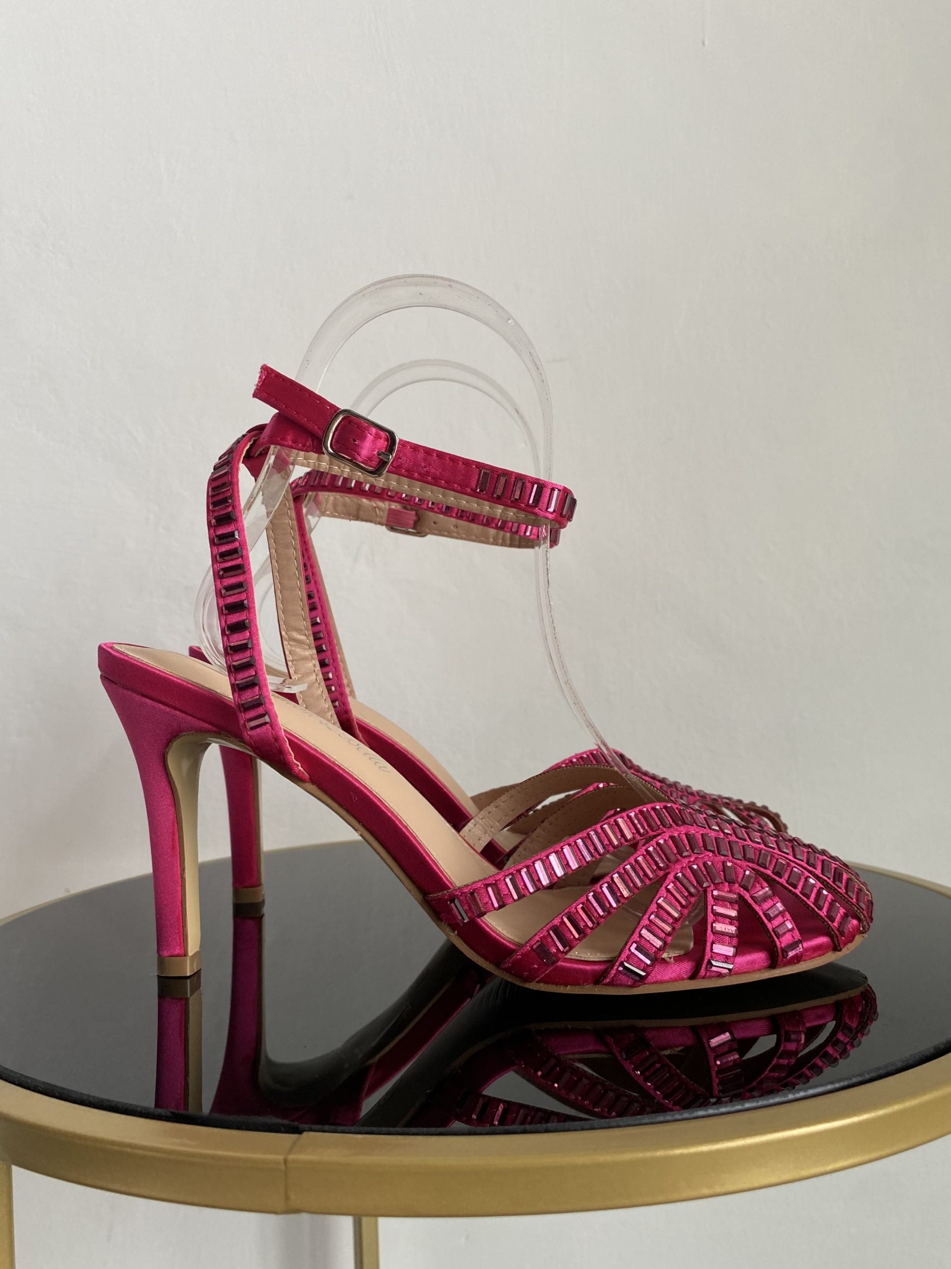 Sandali Tango Shine Medium Heels- Fucsia