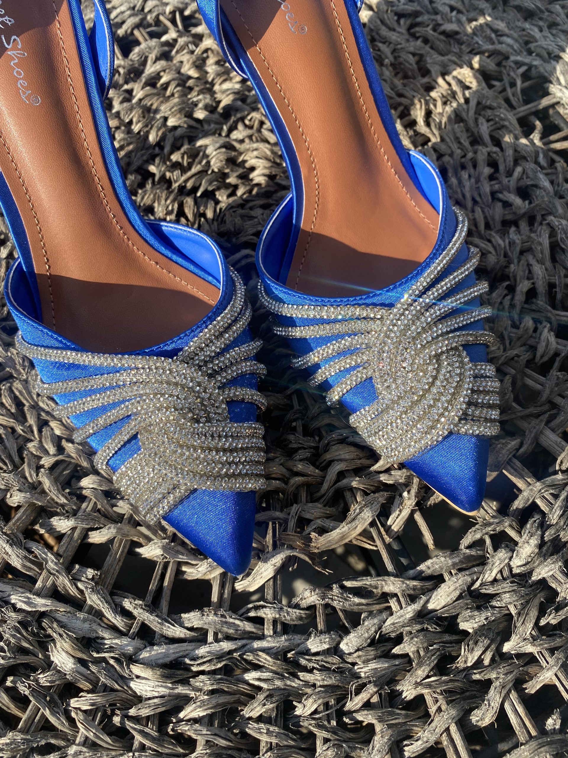 Slingback Glam Shine - Blu
