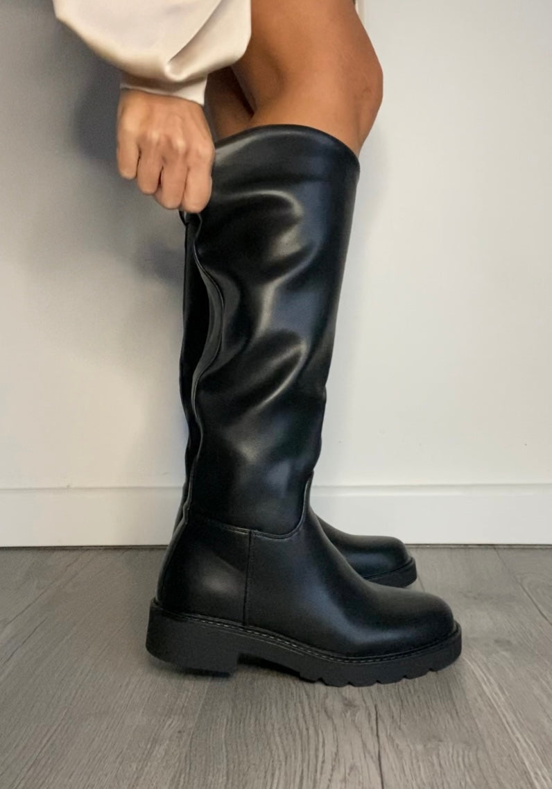 Stivali Cavallerizza con Gancio -  Nero