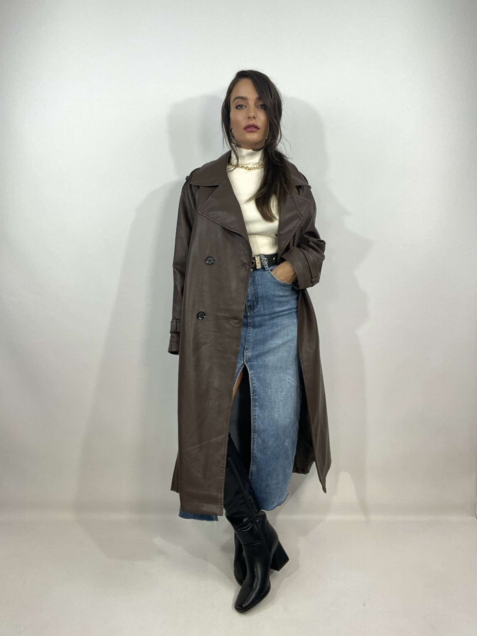 Trench Oversize Ecopelle  - Beige