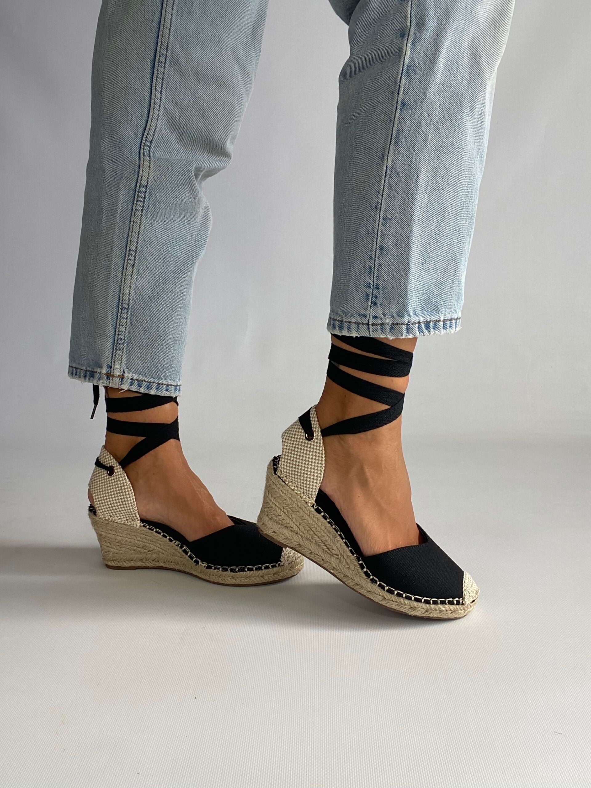 Espadrillas Lacci alla Schiava - Nero
