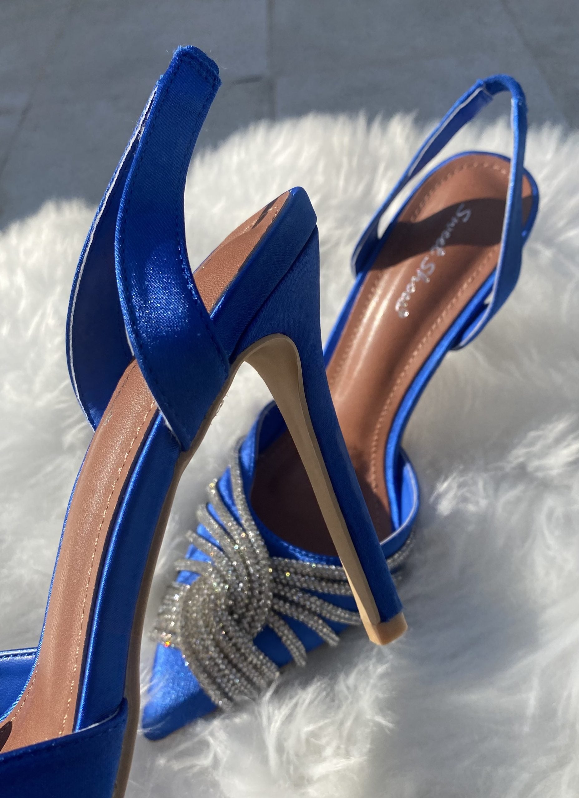 Slingback Glam Shine - Blu