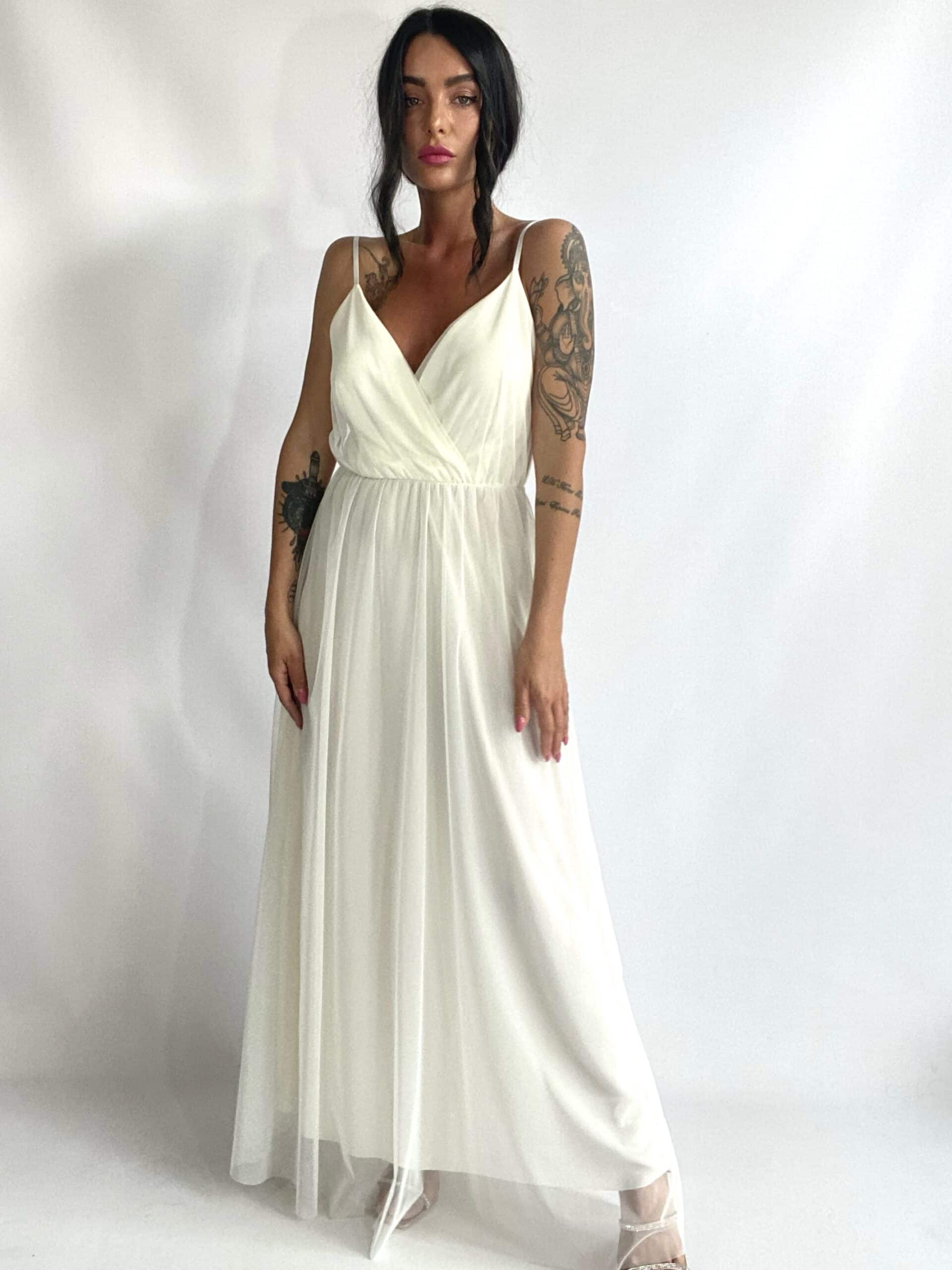 Maxi Dress Demoiselle - Bianco