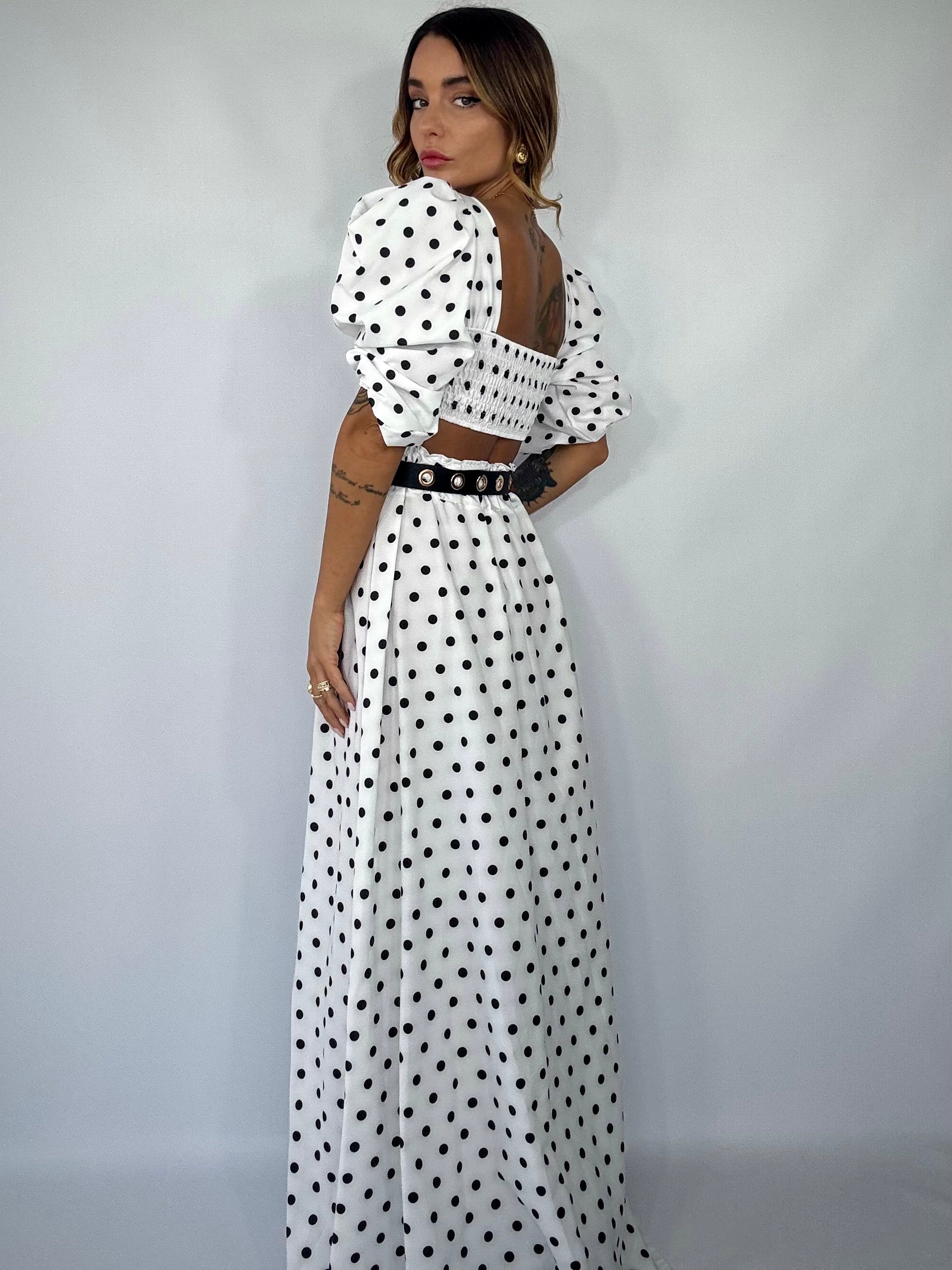 Completo Top e Gonna Pois - Bianco