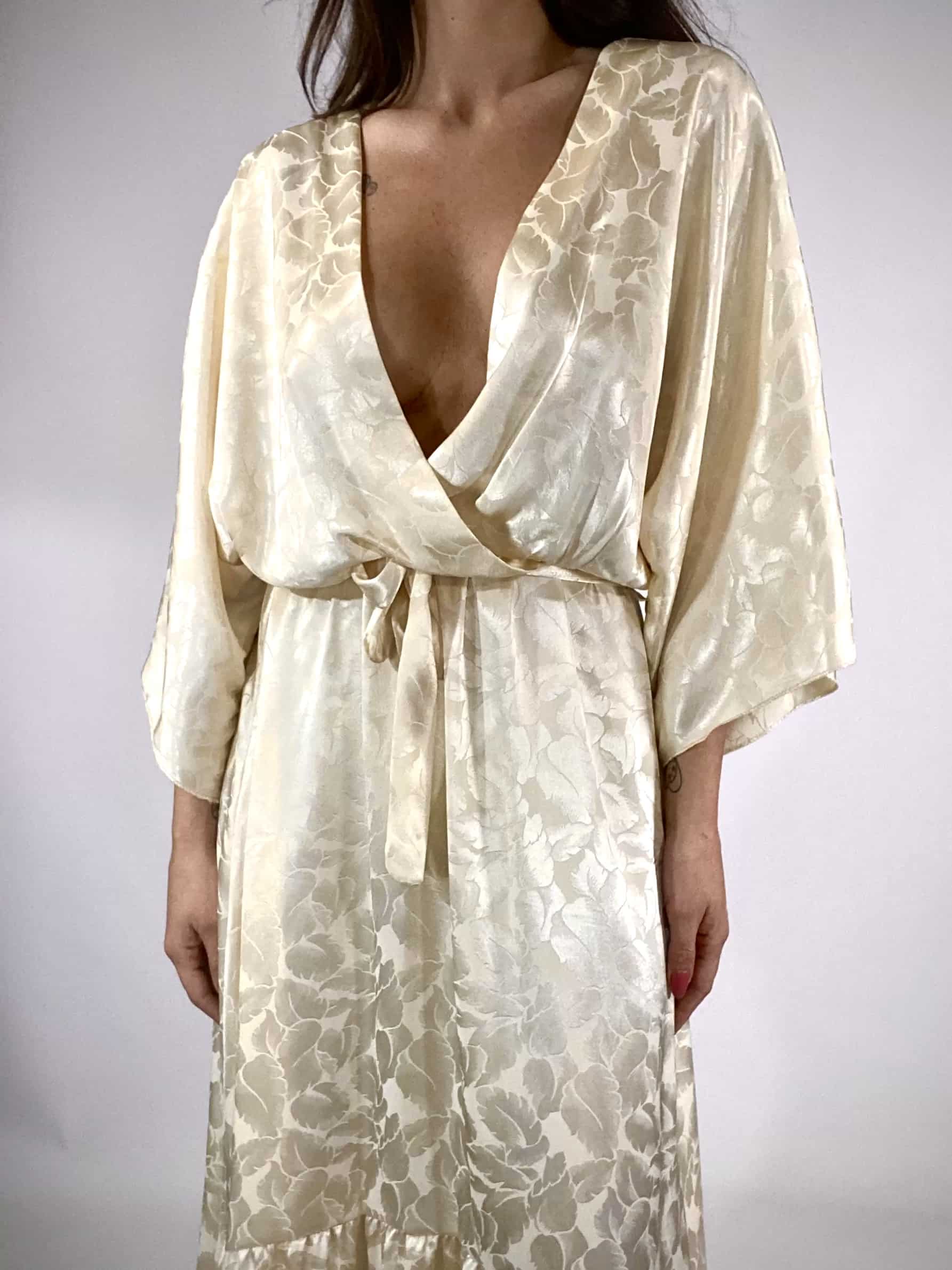 Maxi Dress Kimono - Crema.