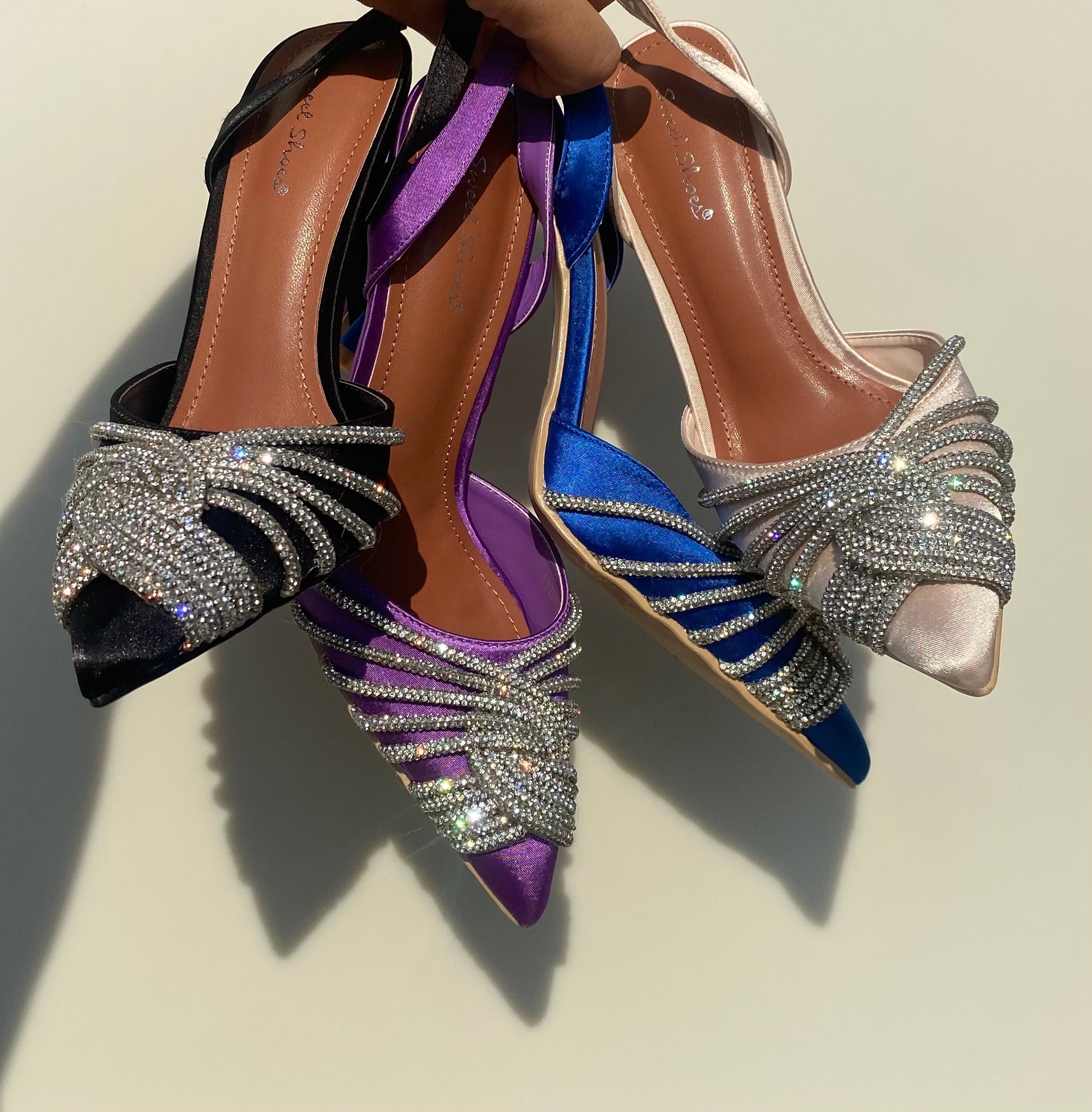 Slingback Glam Shine - Blu